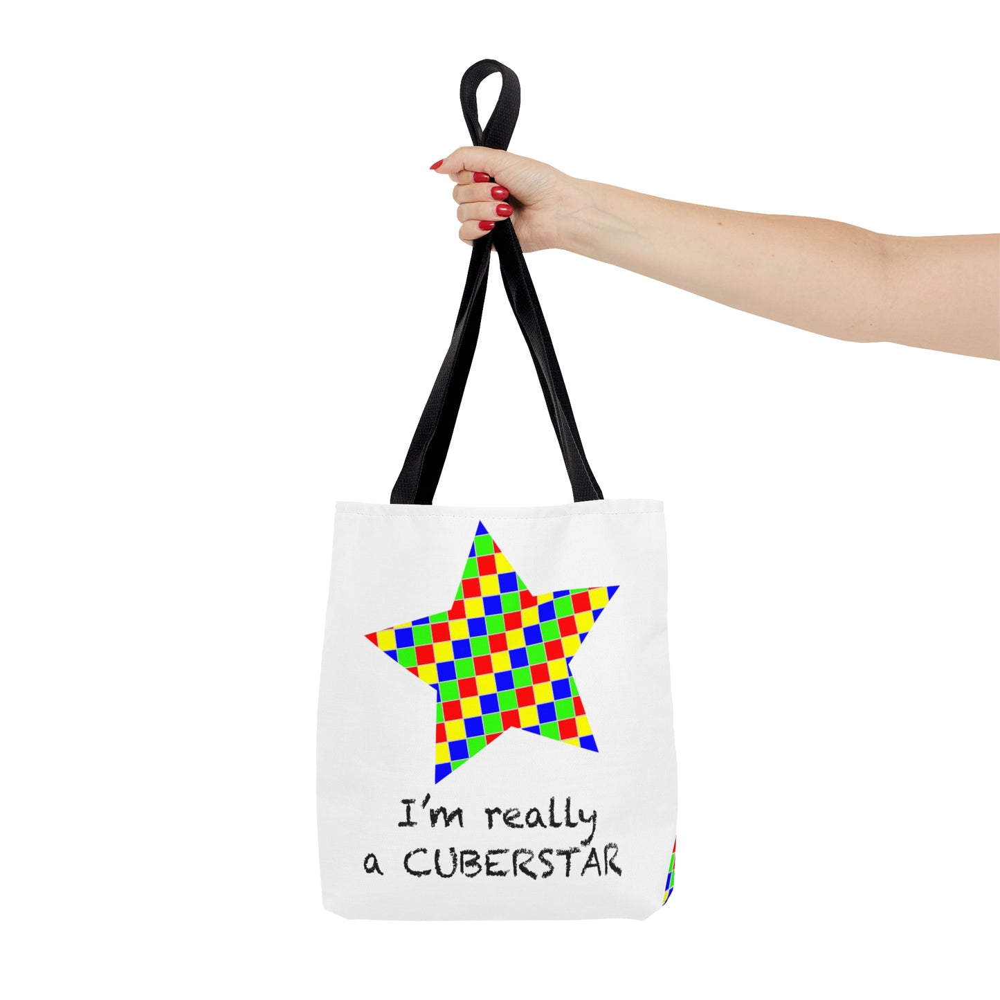 AOP Tote Bag "I'm really a CuberStar"