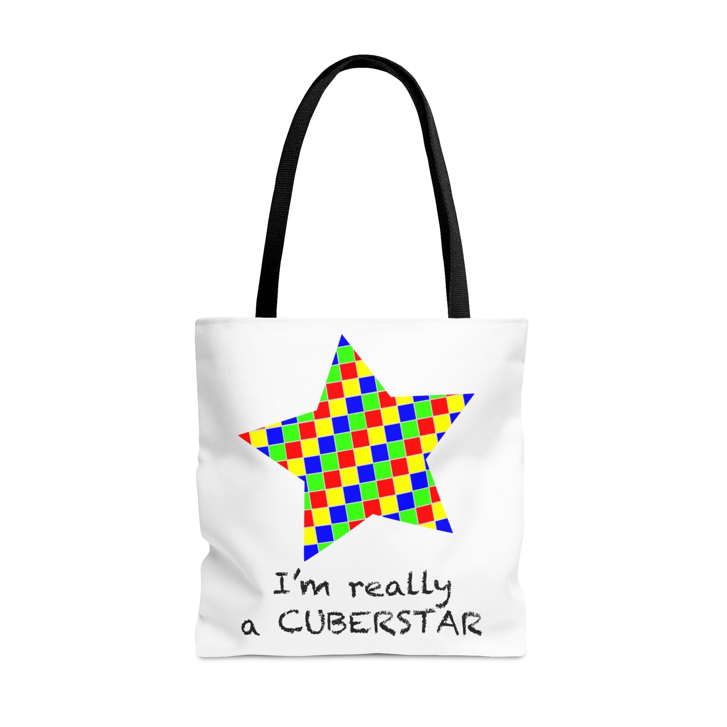 AOP Tote Bag "I'm really a CuberStar"