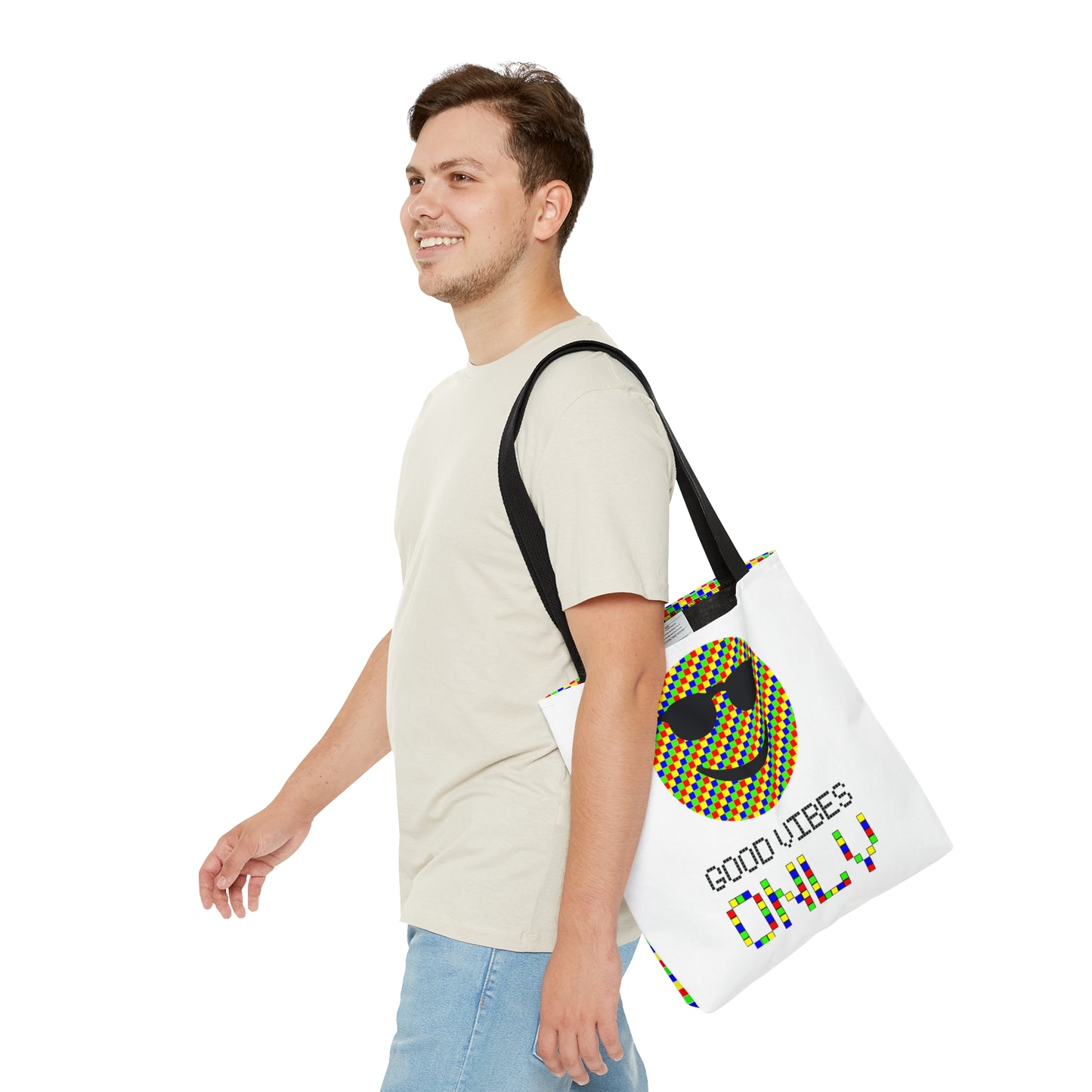 AOP Tote Bag "Good vibes ONLY"