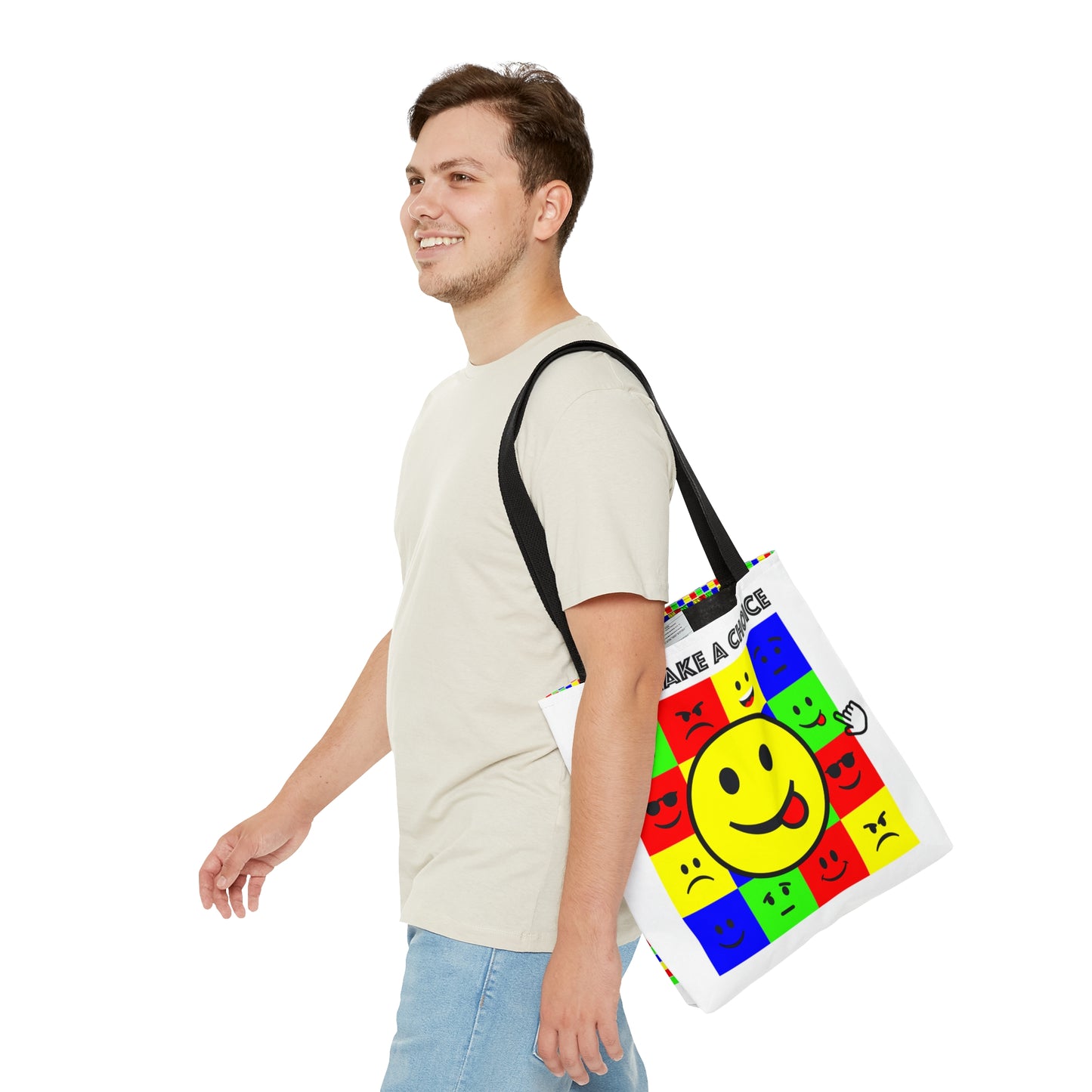 AOP Tote Bag "Just make a choice"