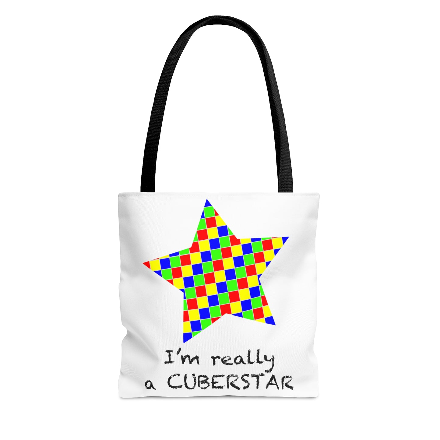AOP Tote Bag "I'm really a CuberStar"