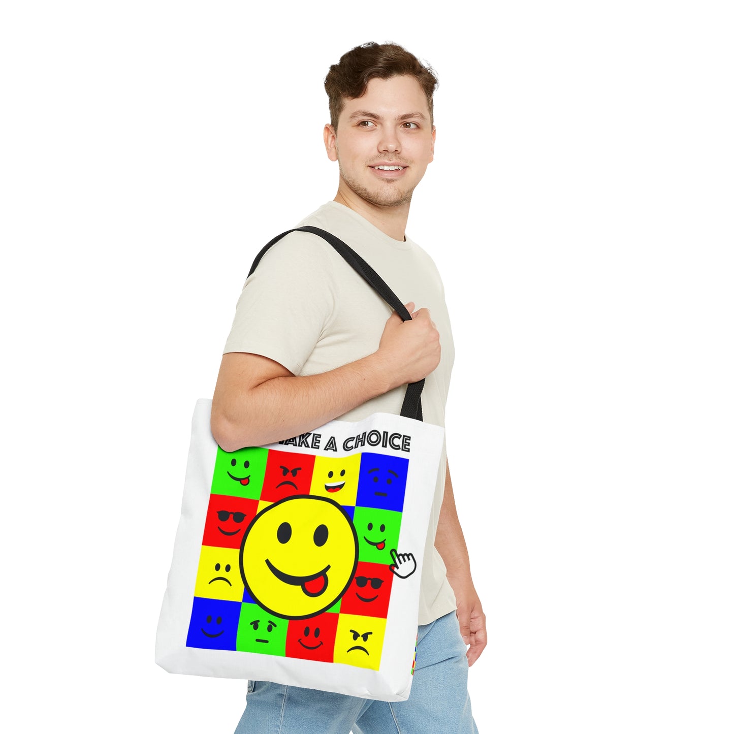 AOP Tote Bag "Just make a choice"