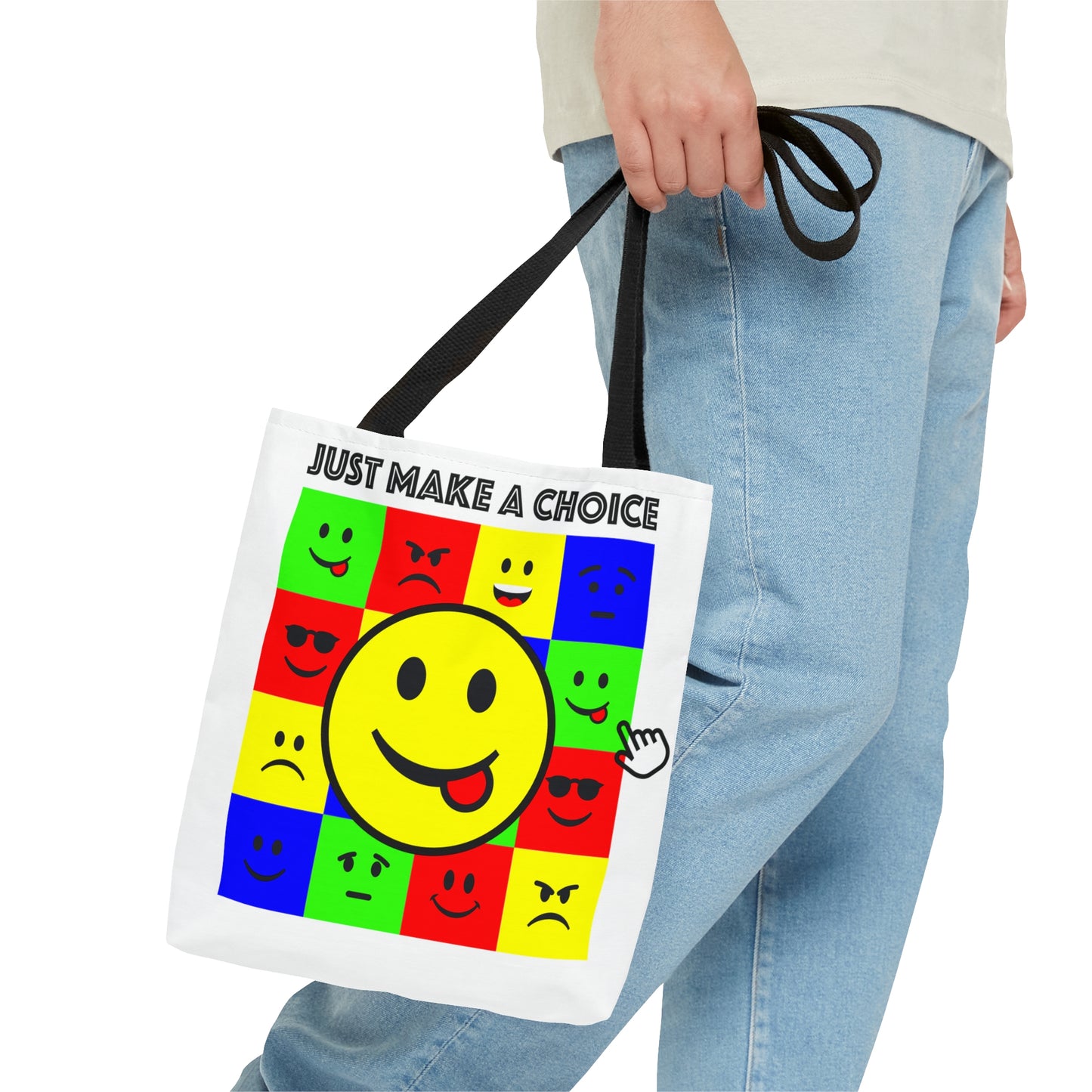 AOP Tote Bag "Just make a choice"