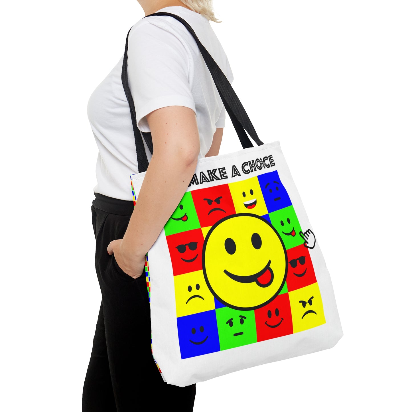 AOP Tote Bag "Just make a choice"