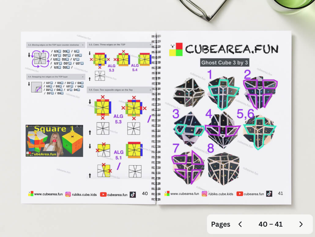 Paper Book Cubearea.fun How to solve a Rubik's cube and other puzzles (14 puzzles, 66 pages). FREE SHIPPING!