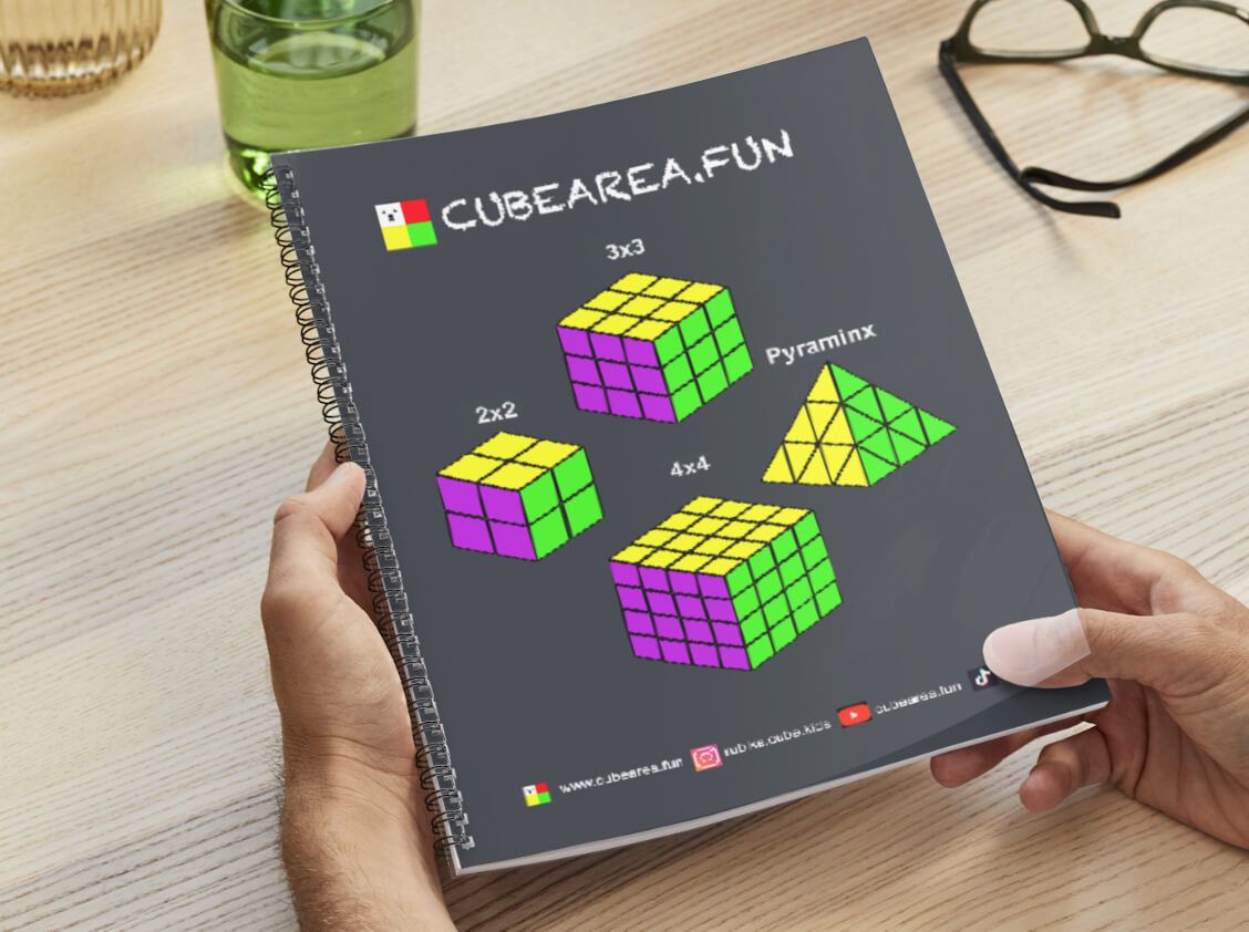 Paper Book Cubearea.fun How to solve a Rubik's cube 3x3, 2x2, 4x4, Pyramid (4 puzzles, 22 pages). FREE SHIPPING!