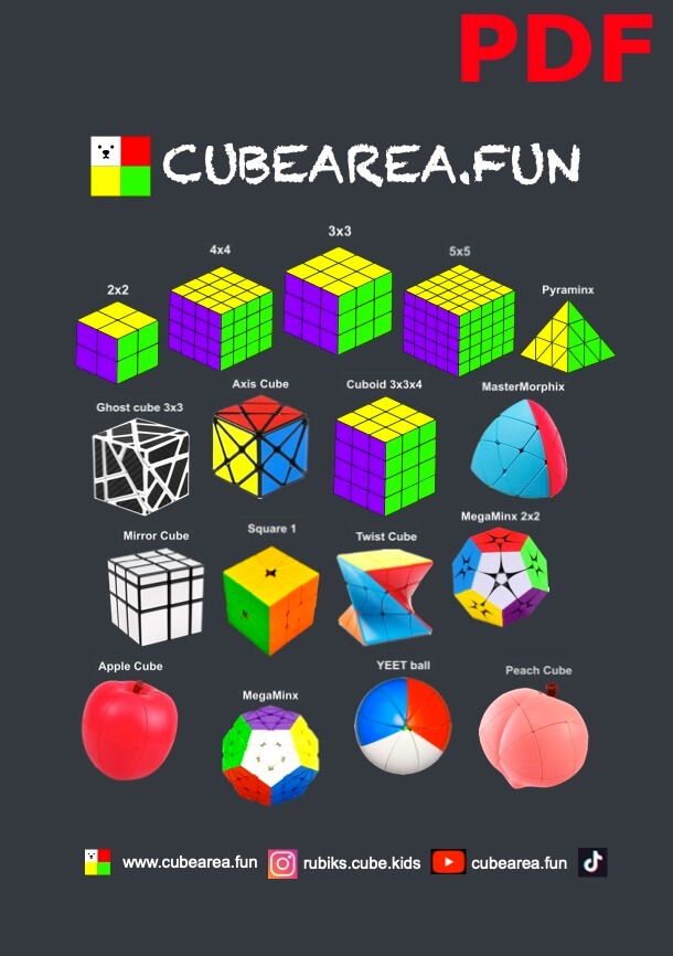 PDF schemes how to solve a Rubik’s cube and other puzzles bundle (17 in total)