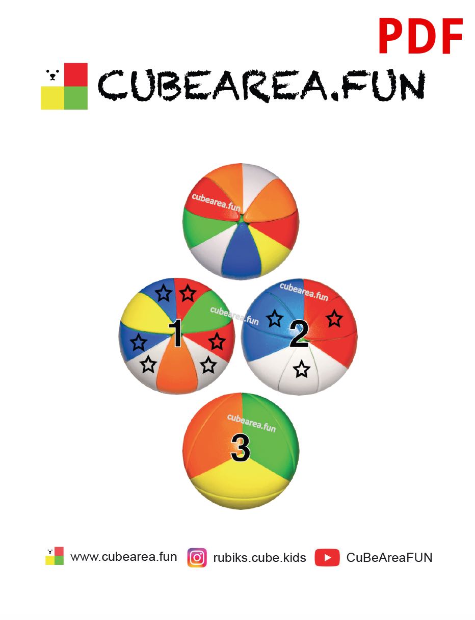 PDF Printable Scheme How to solve Yeet Ball Cube 3x3 by Cubearea.fun