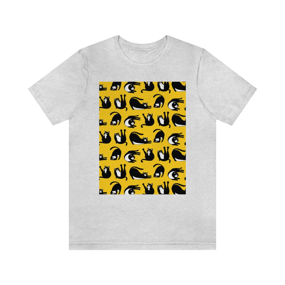 Unisex Jersey Short Sleeve Tee "Cats on yellow"