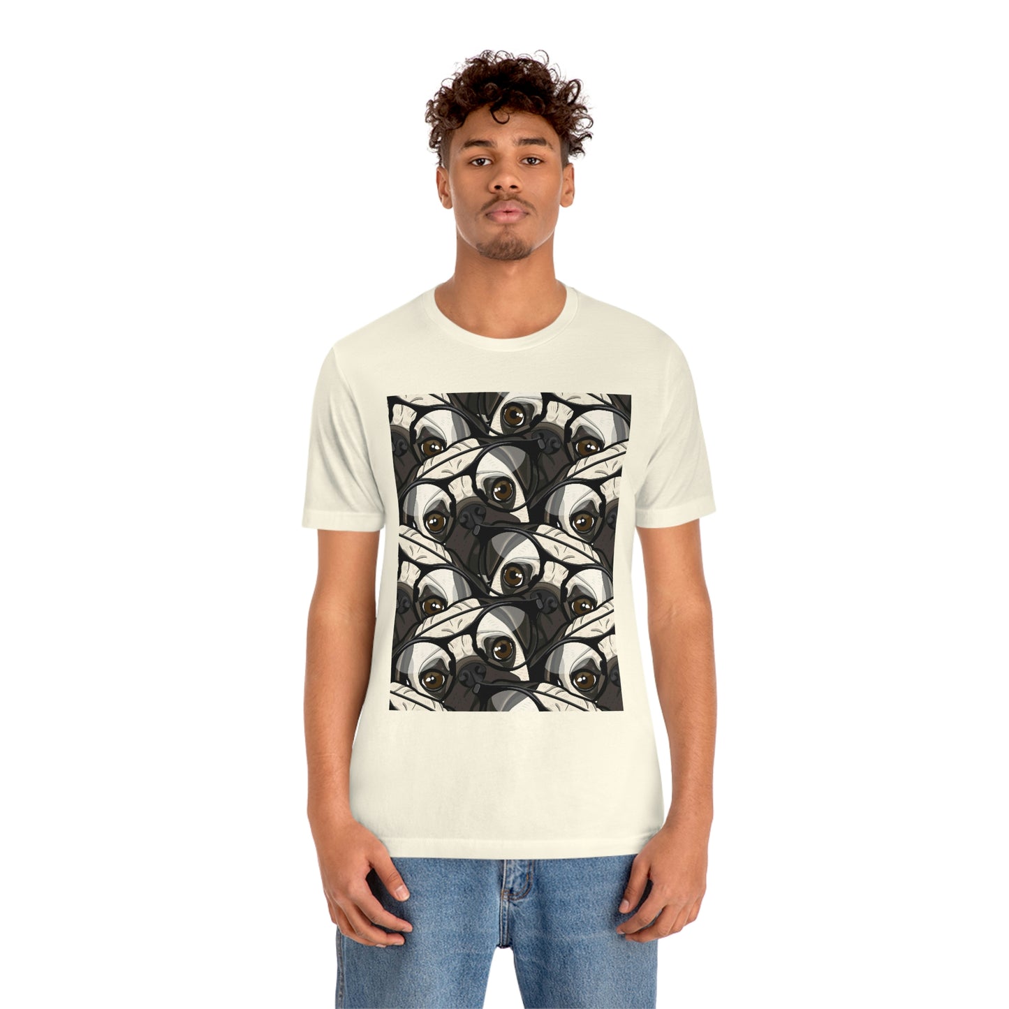 Unisex Jersey Short Sleeve Tee "Pugs pattern"