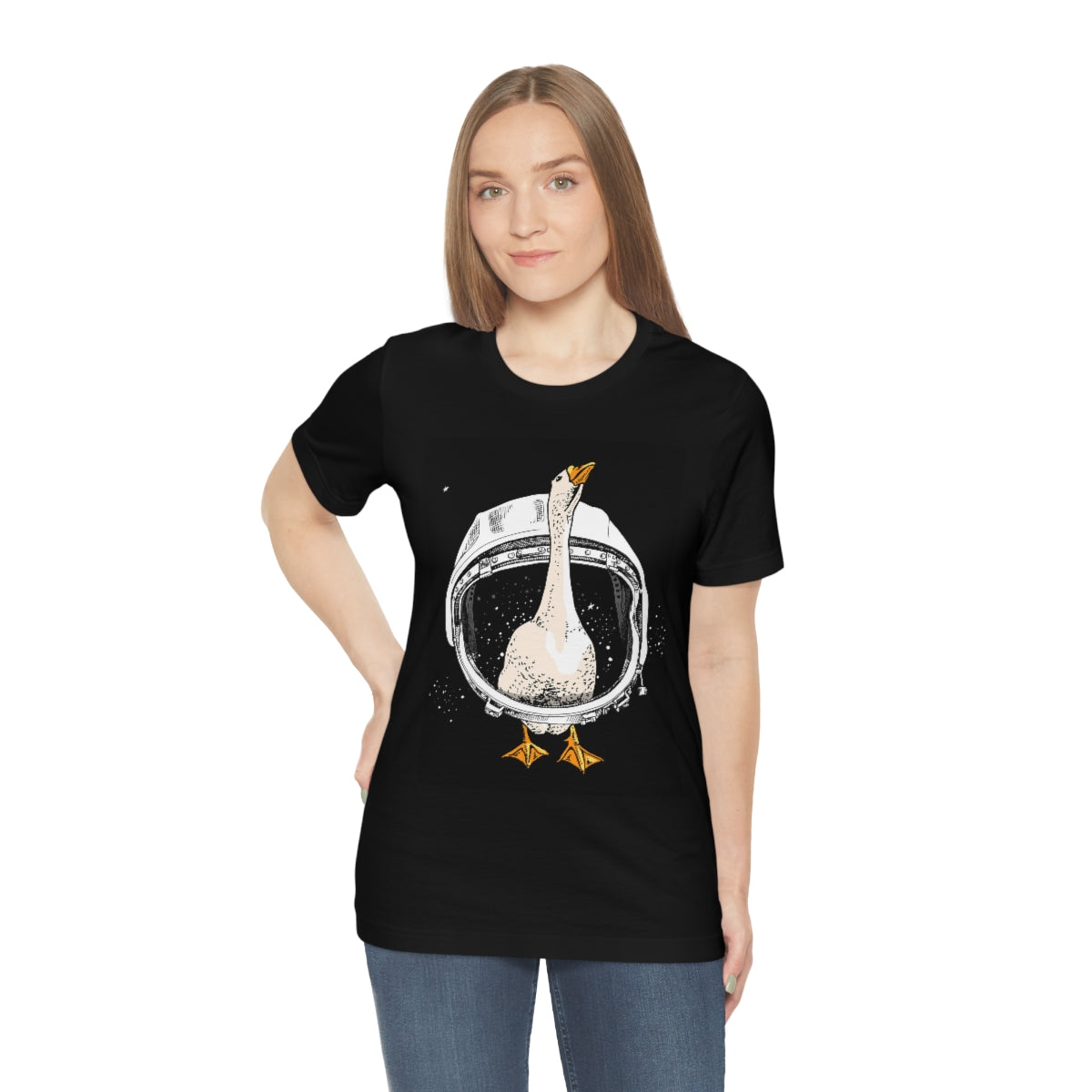 Unisex Jersey Short Sleeve Tee "Goose in a helmet"