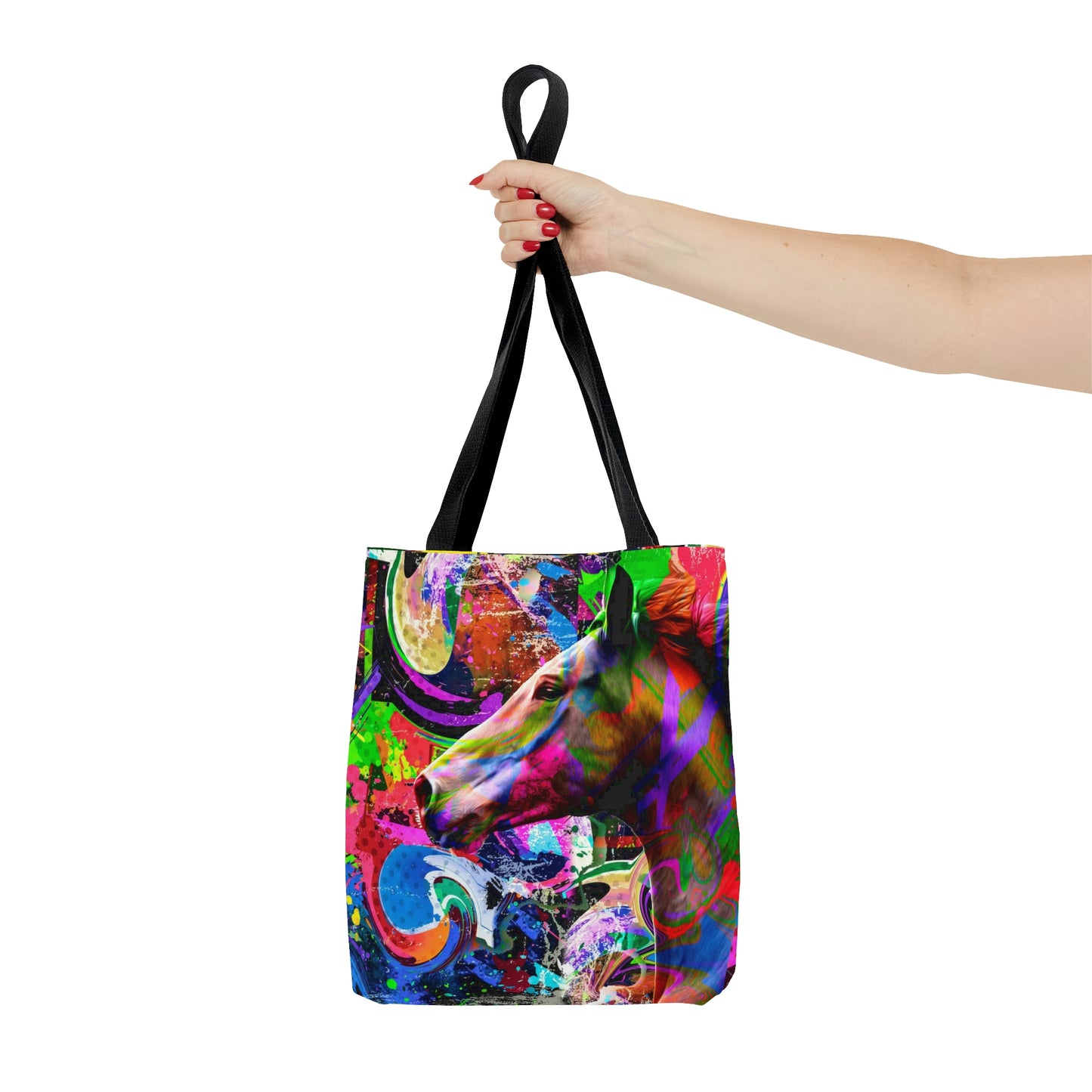 AOP Tote Bag "Horse color art"