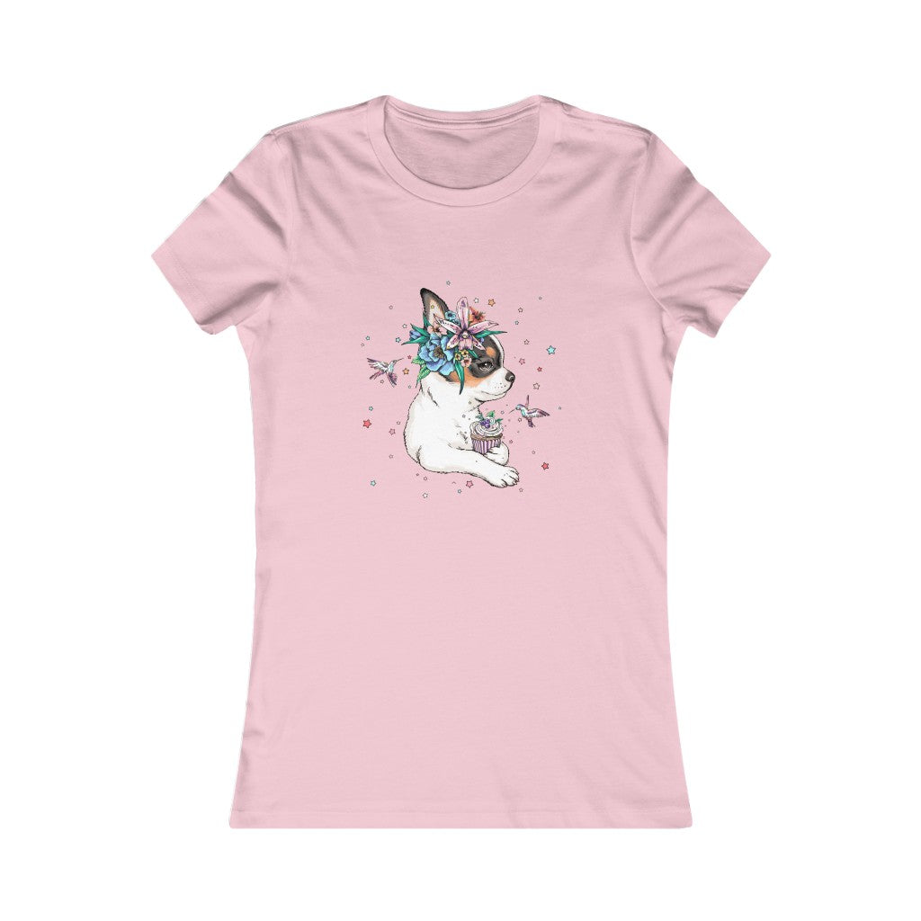 Women's Favorite Tee "Chihuahua puppy & cupcake"
