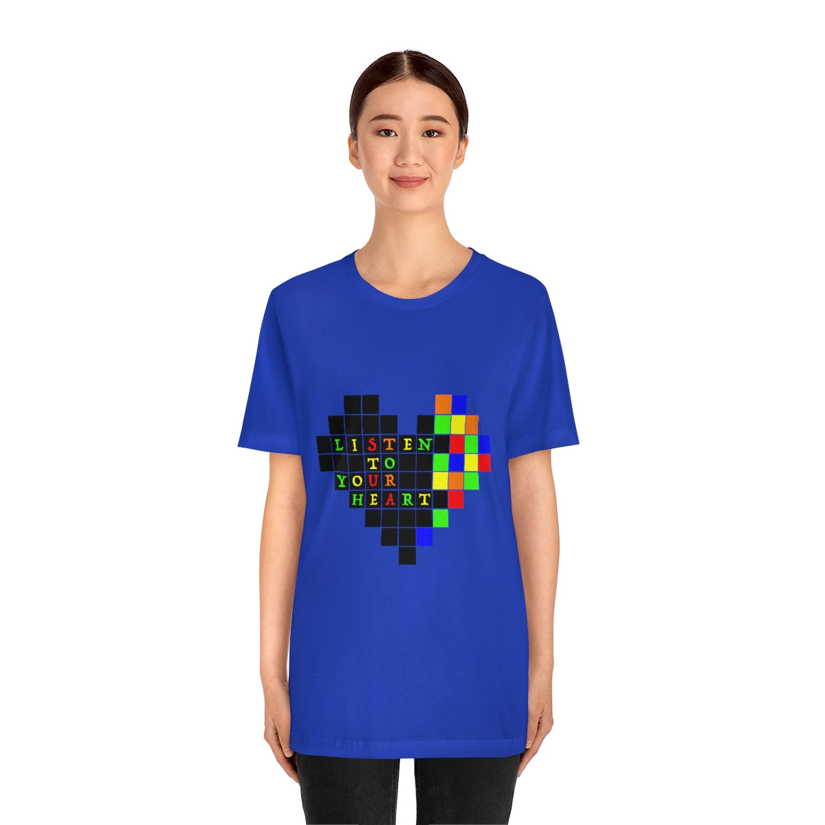Unisex Jersey Short Sleeve Tee "Listen to your heart"