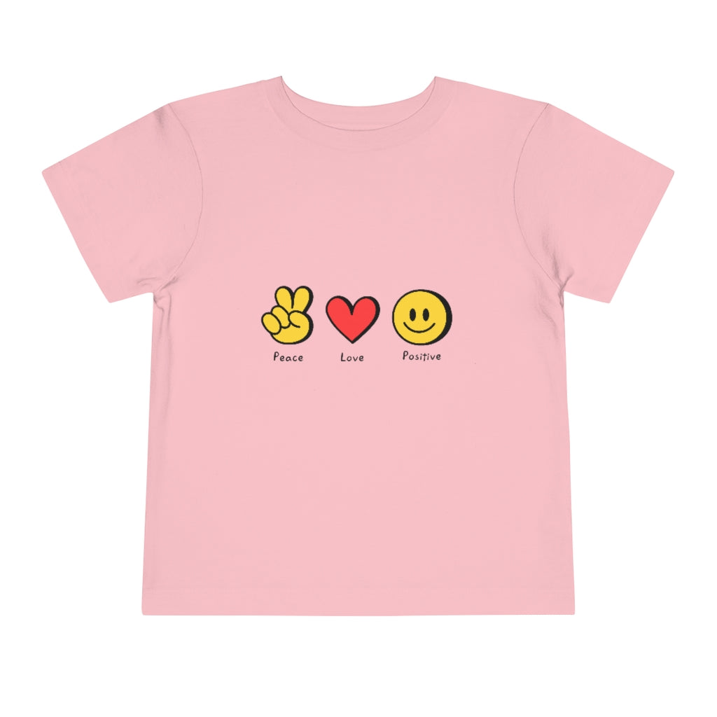 Kids Short Sleeve Tee "Peace, love, positive"