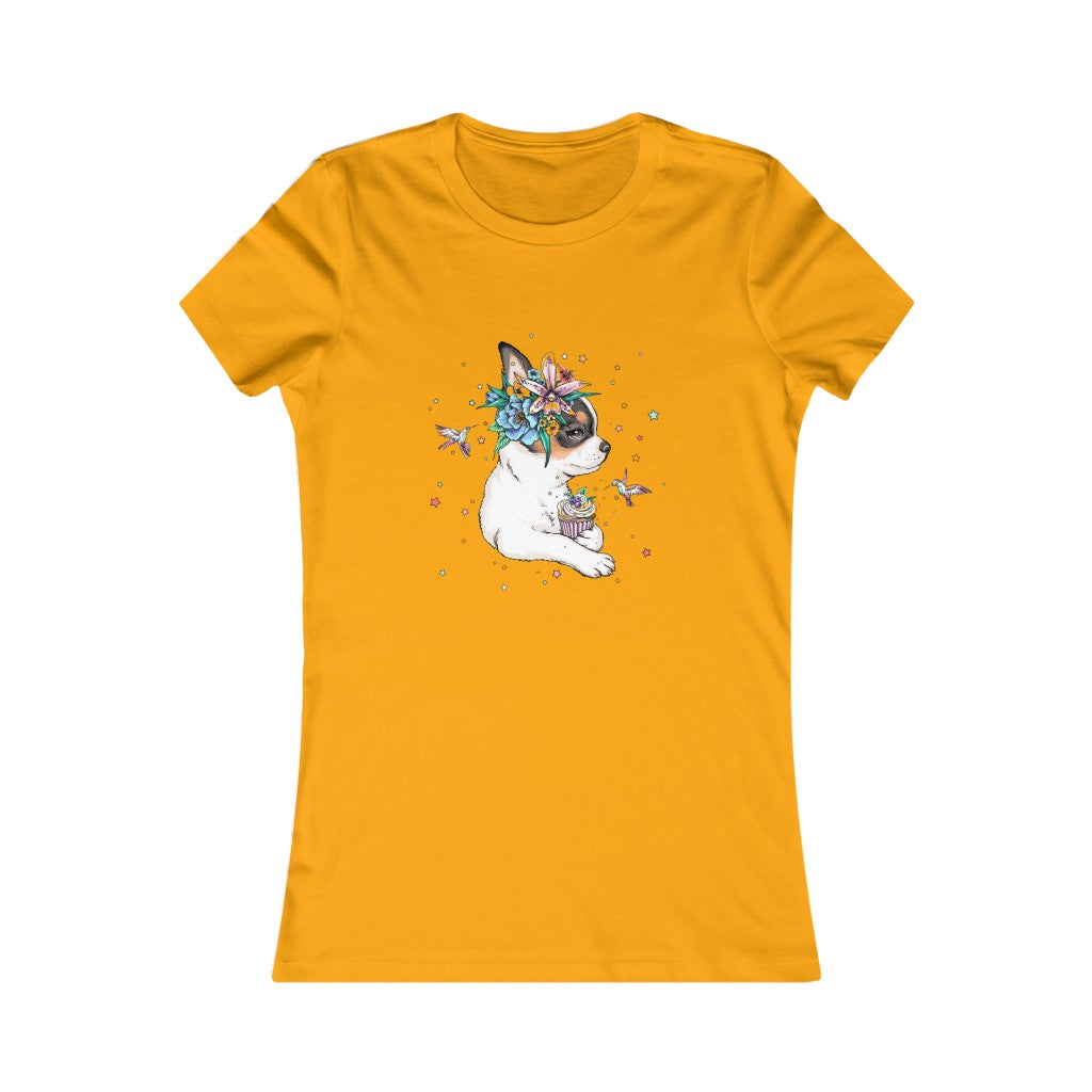 Women's Favorite Tee "Chihuahua puppy & cupcake"