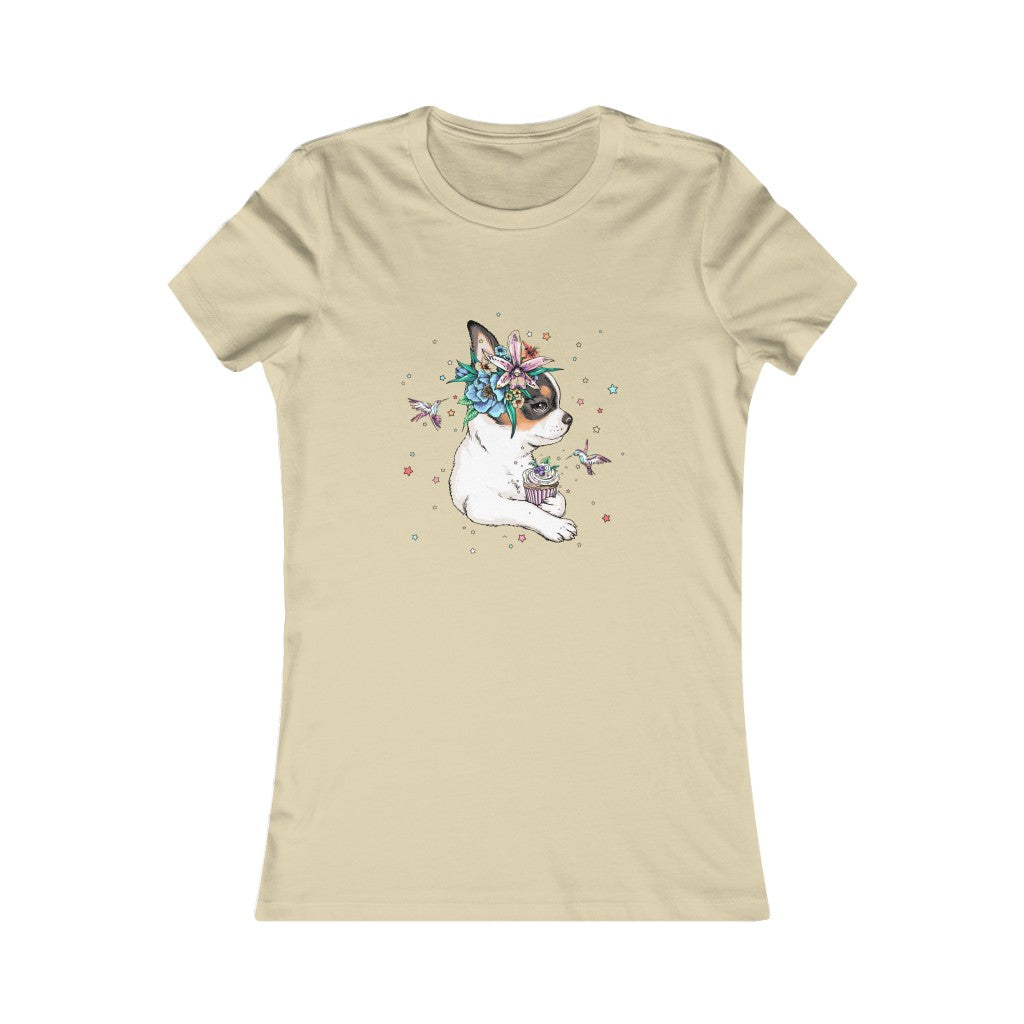 Women's Favorite Tee "Chihuahua puppy & cupcake"