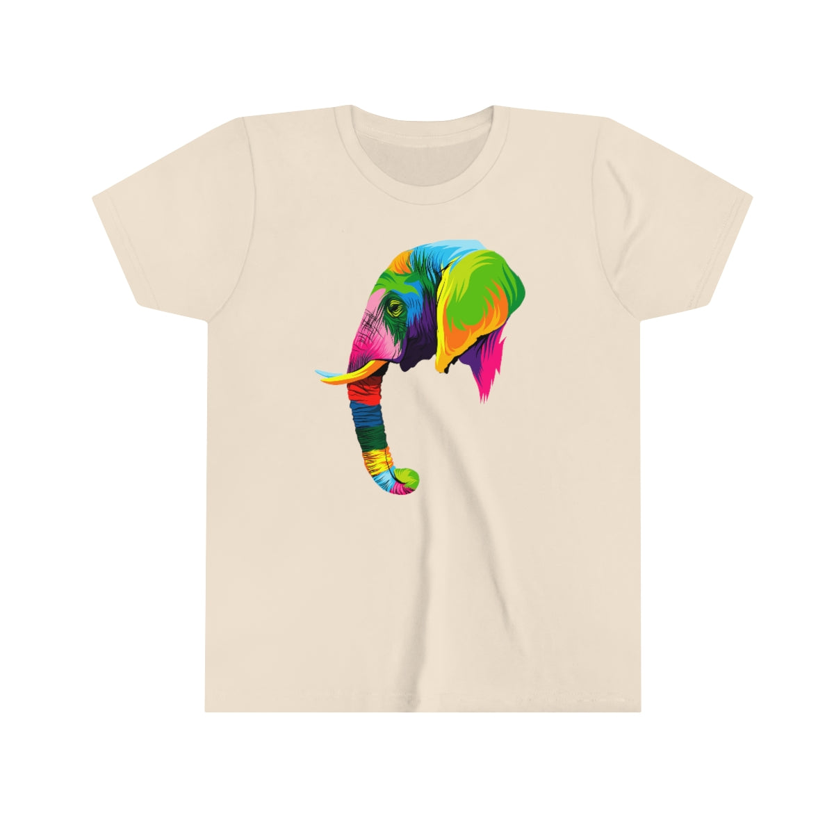 Youth Short Sleeve Tee "Abstract colorful elephant"