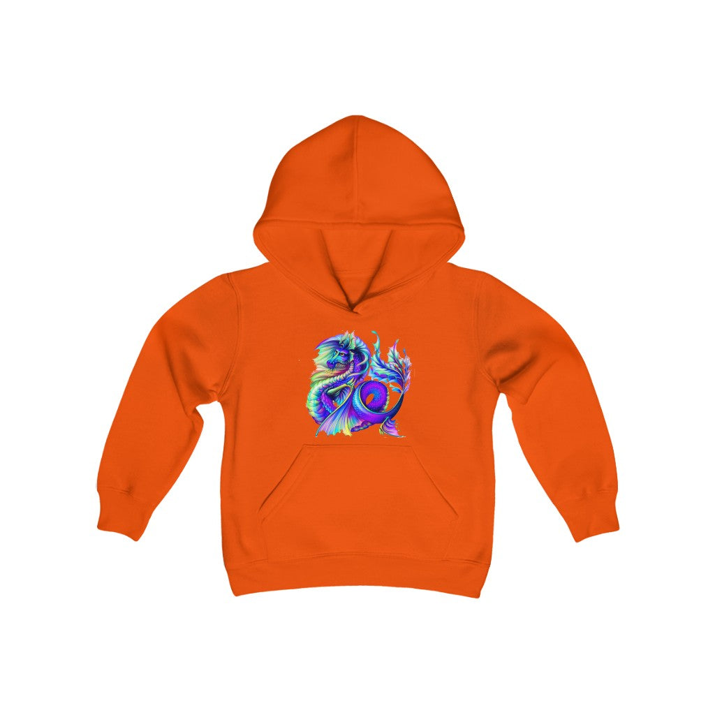 Youth Heavy Blend Hooded Sweatshirt "Multi-colored dragon"