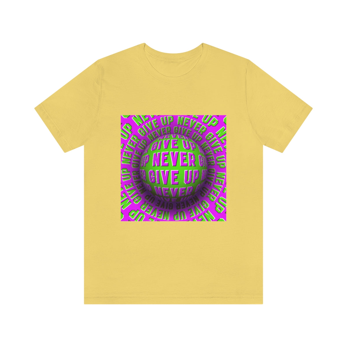 Unisex Jersey Short Sleeve Tee "Optical illusion Never give up"