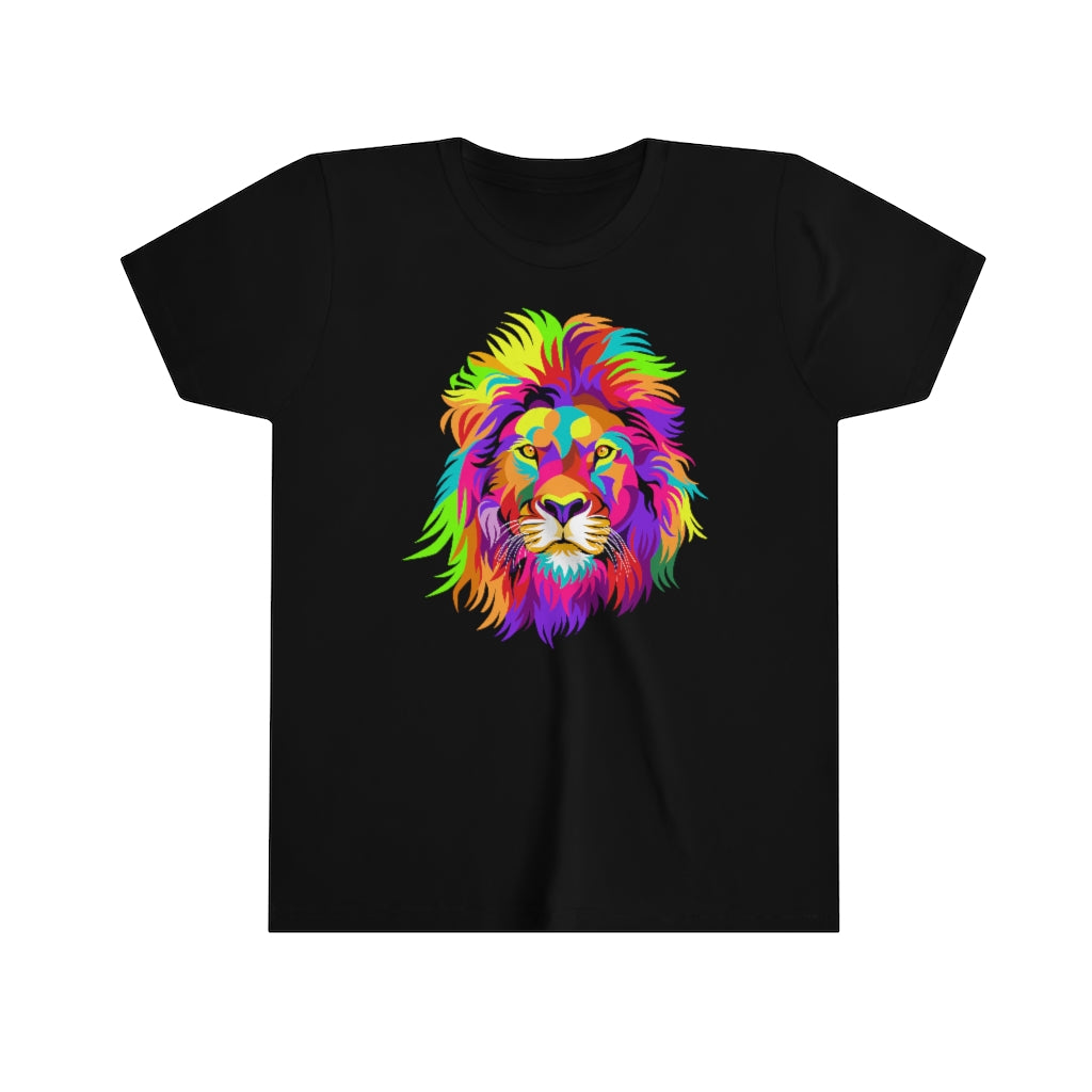 Youth Short Sleeve Tee "Colourful Lion"