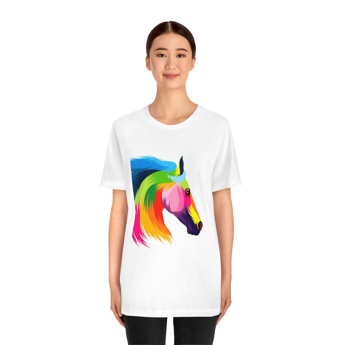 Unisex Jersey Short Sleeve Tee "Abstract colorful horse"