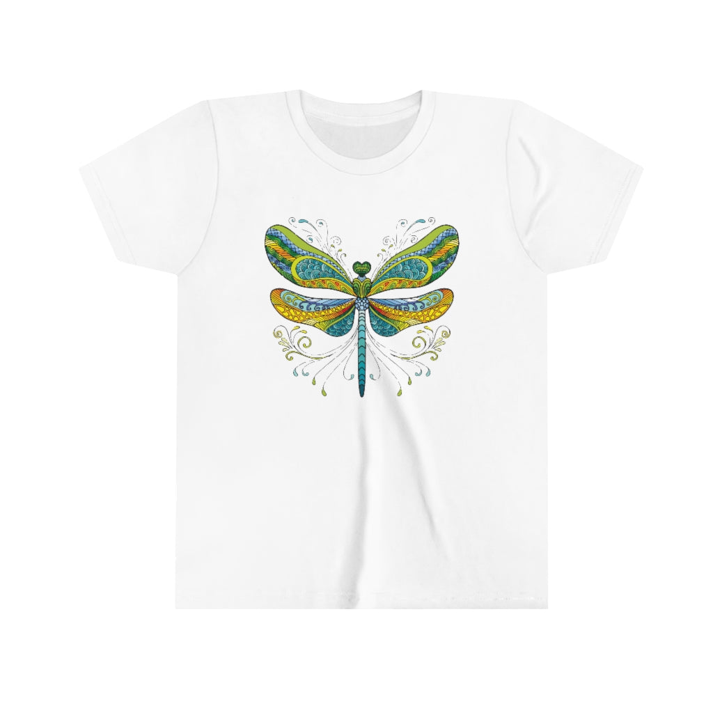 Youth Short Sleeve Tee "Colorful dragonfly ornament"