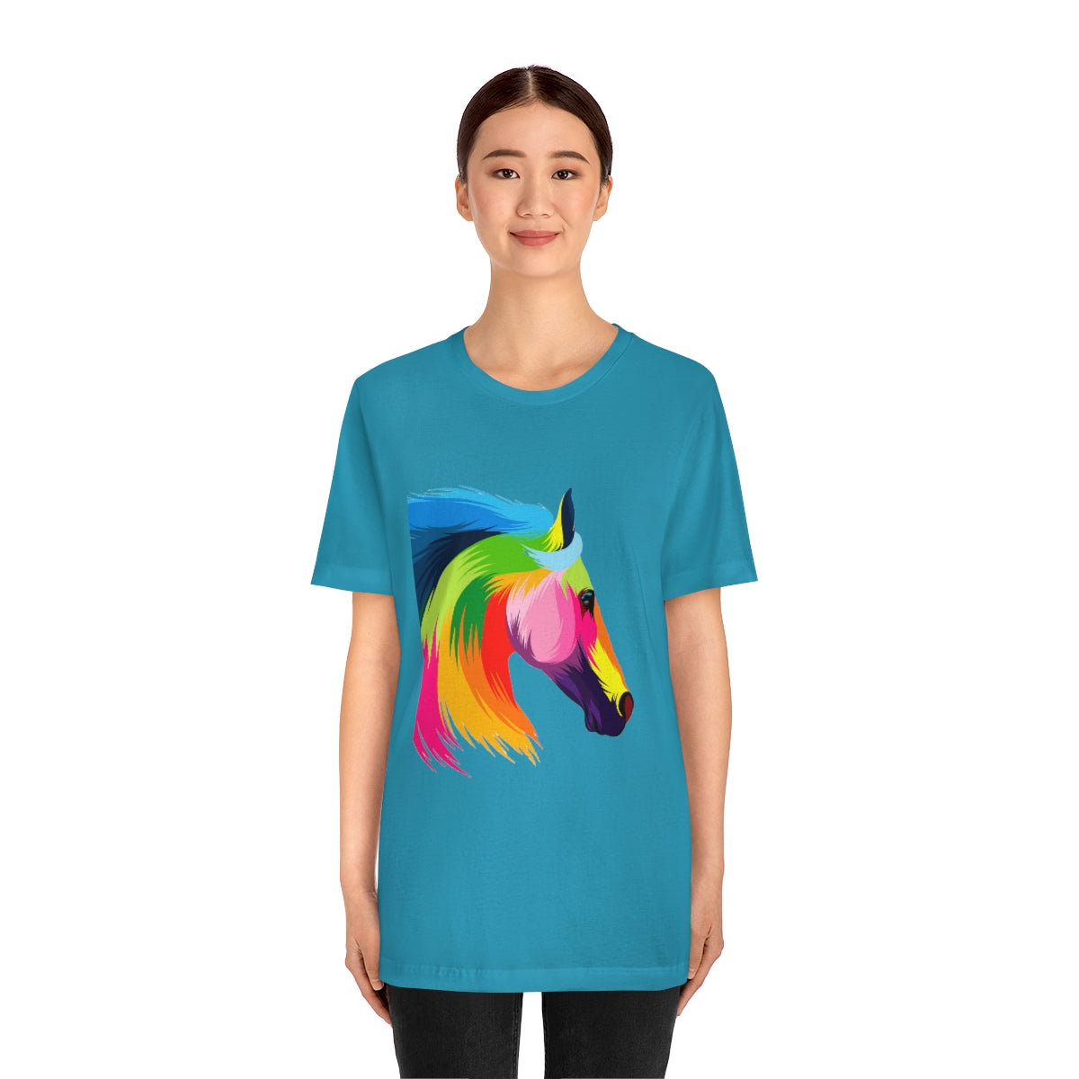Unisex Jersey Short Sleeve Tee "Abstract colorful horse"