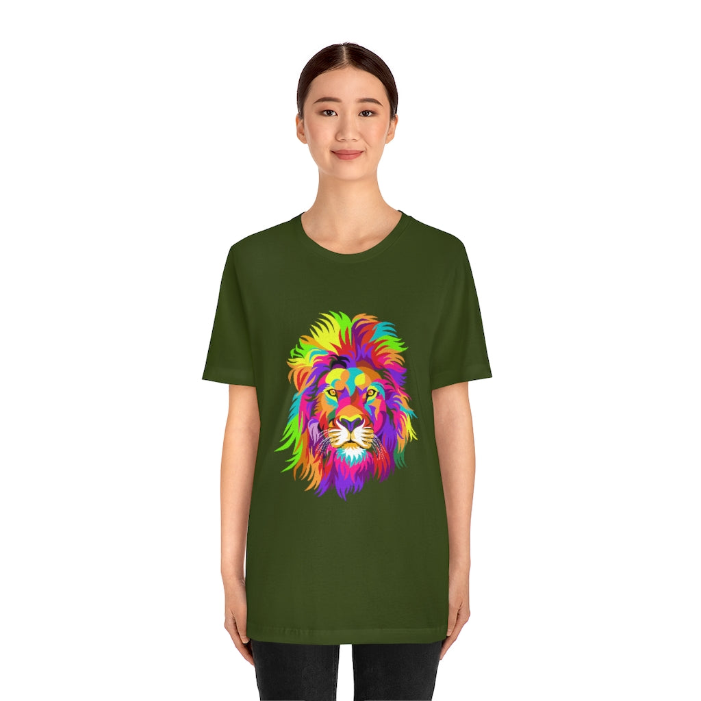 Unisex Jersey Short Sleeve Tee "Colourful lion"
