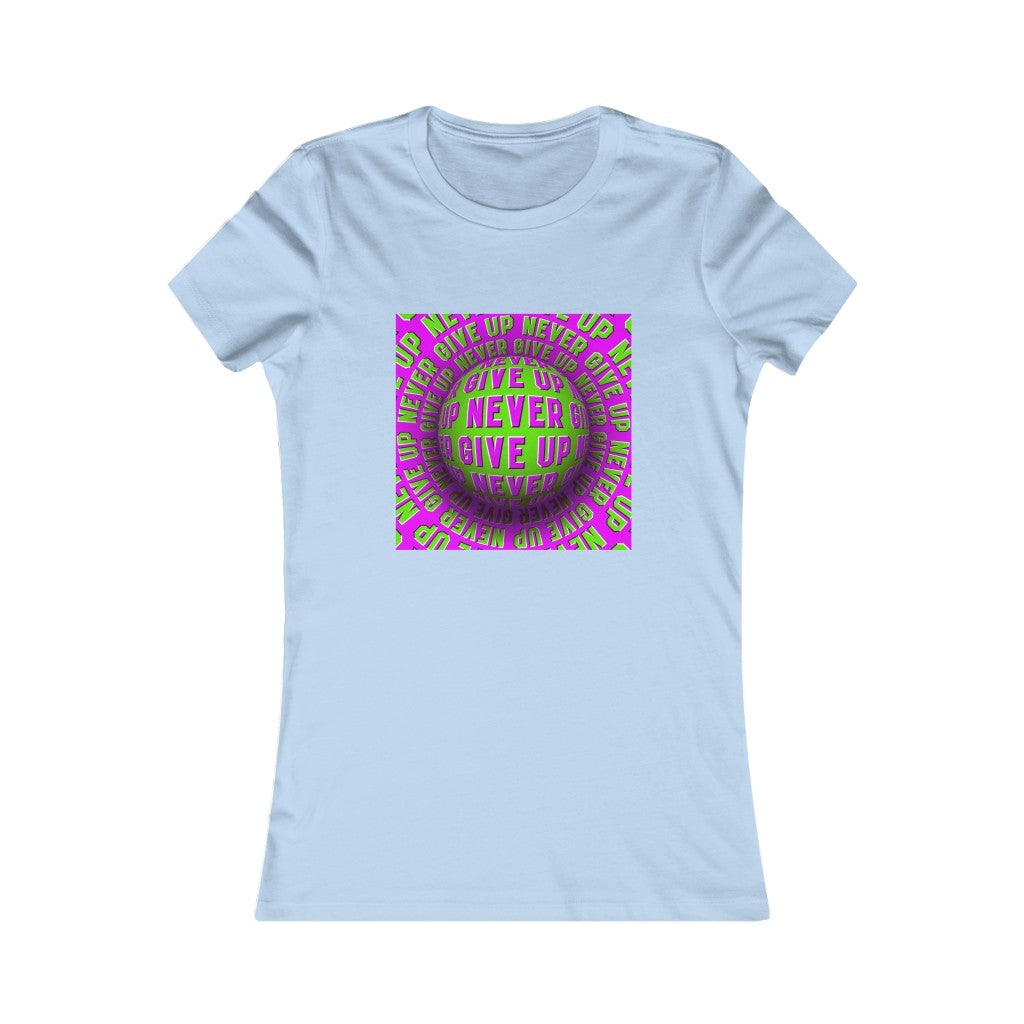 Women's Favorite Tee "Optical illusion Never give up"