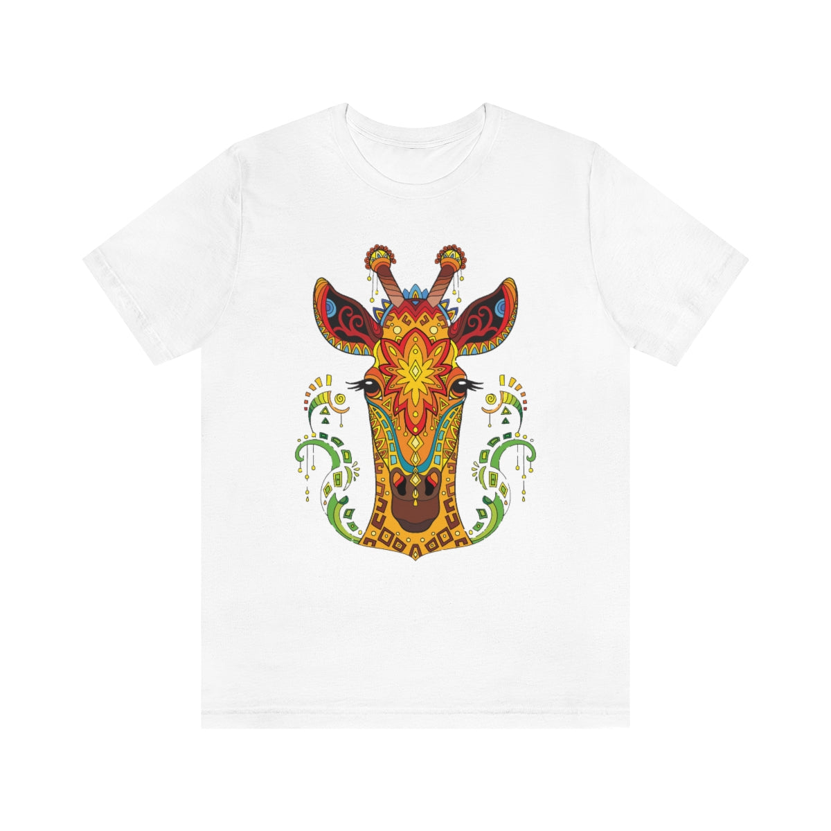 Unisex Jersey Short Sleeve Tee "Colorful giraffe ornament"