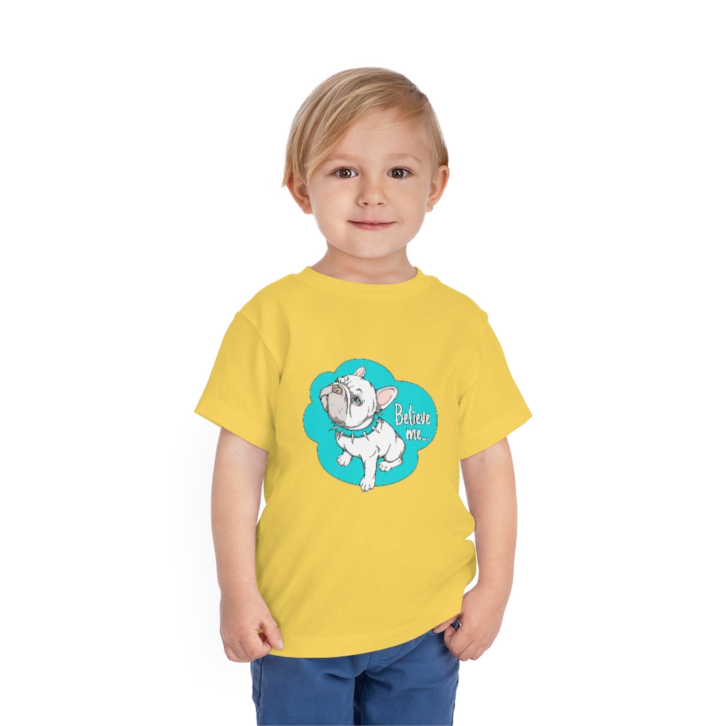 Kids Short Sleeve Tee "French bulldog believe me…"