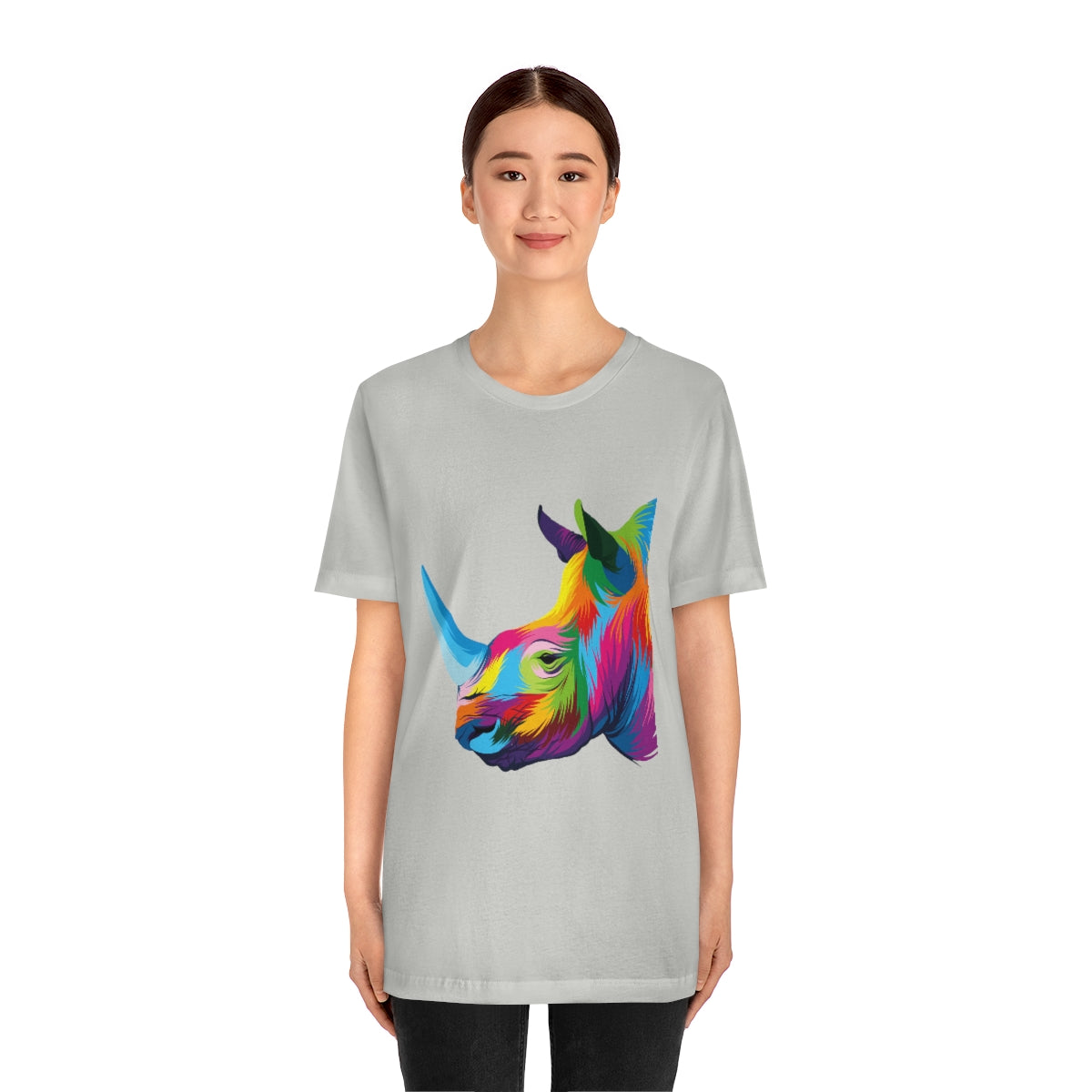Unisex Jersey Short Sleeve Tee "Abstract colorful Rhino"