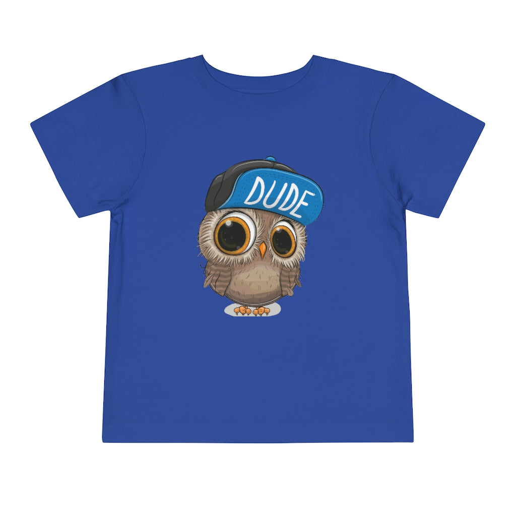Kids Short Sleeve Tee "Cute Cartoon Owl in a cap "