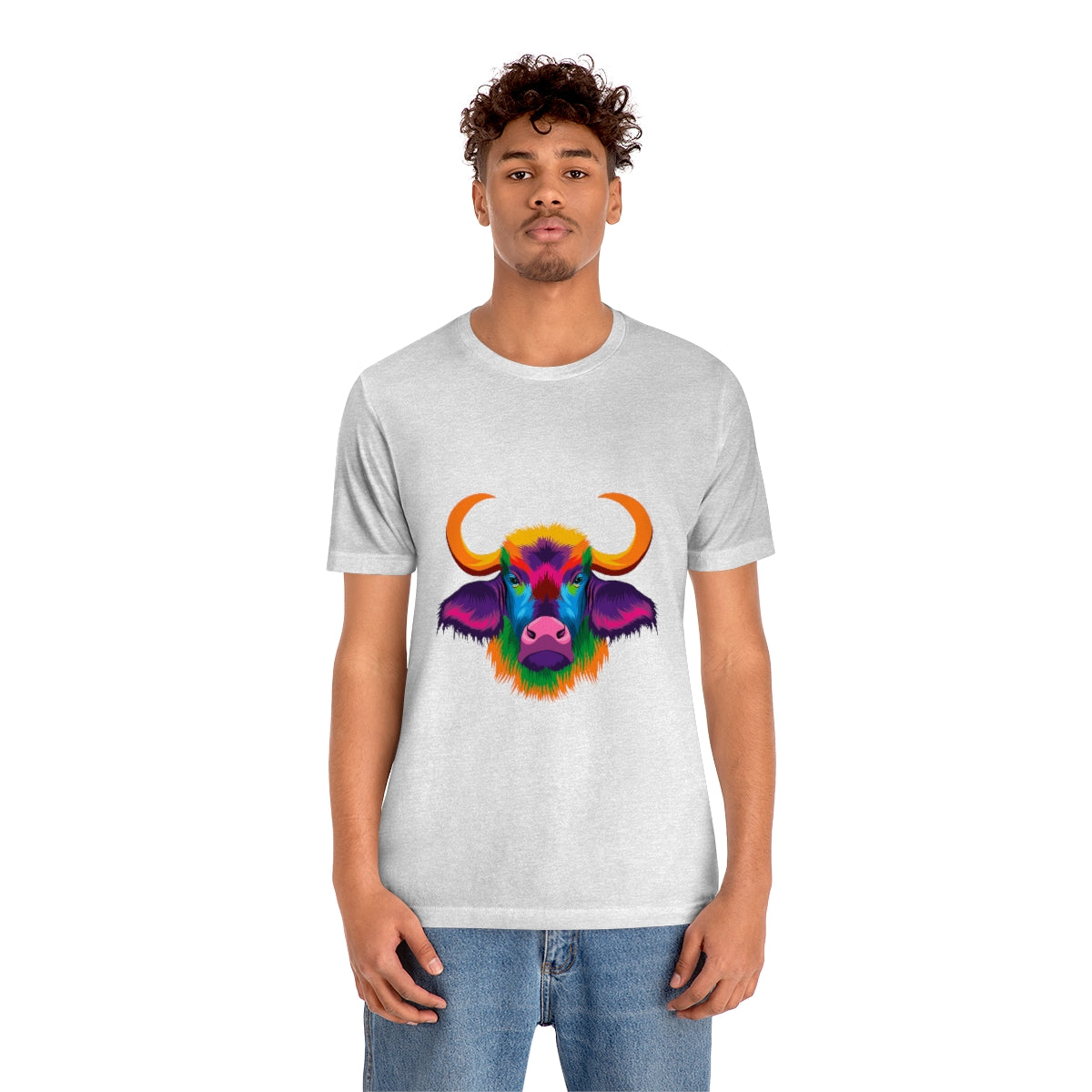 Unisex Jersey Short Sleeve Tee "Abstract colorful bison"