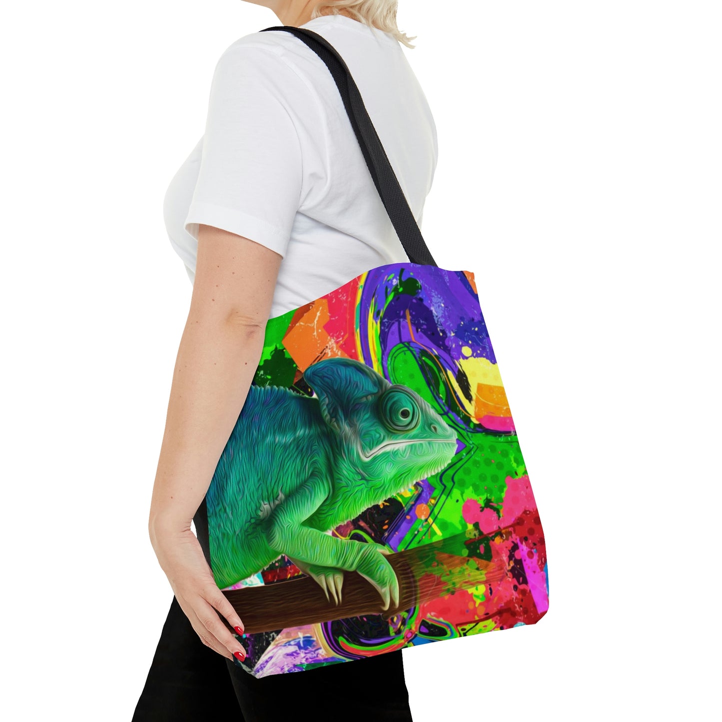 AOP Tote Bag "Chameleon color art"