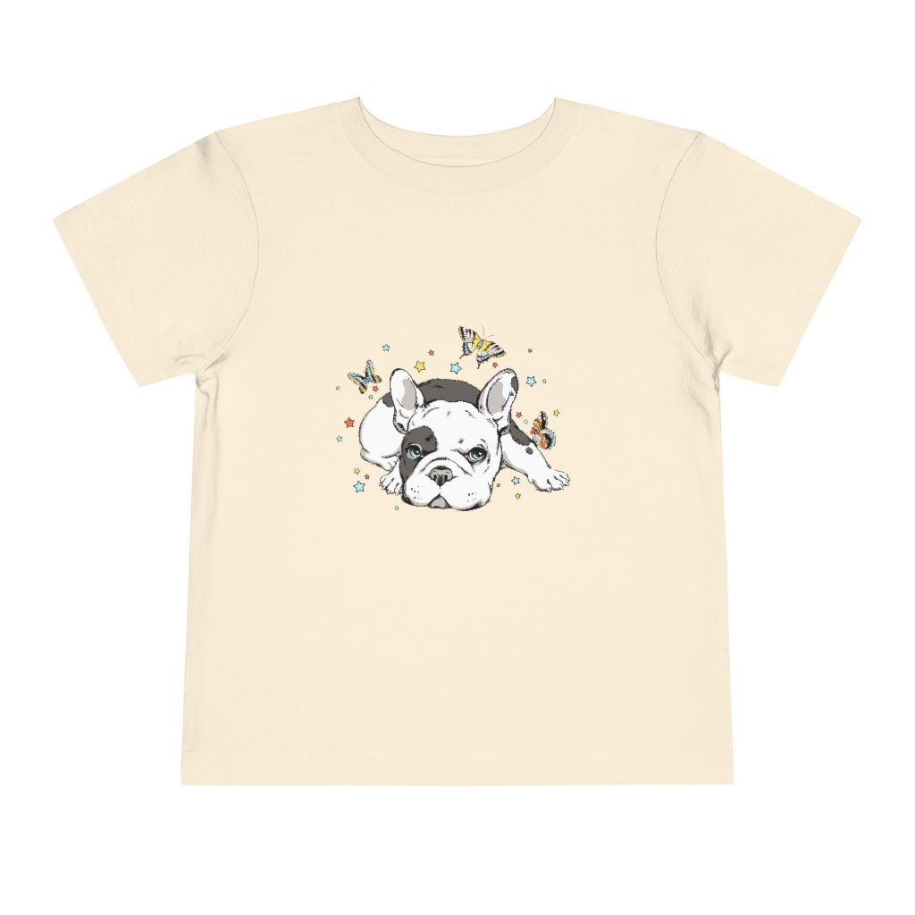 Kids Short Sleeve Tee "French bulldog with butterflies"