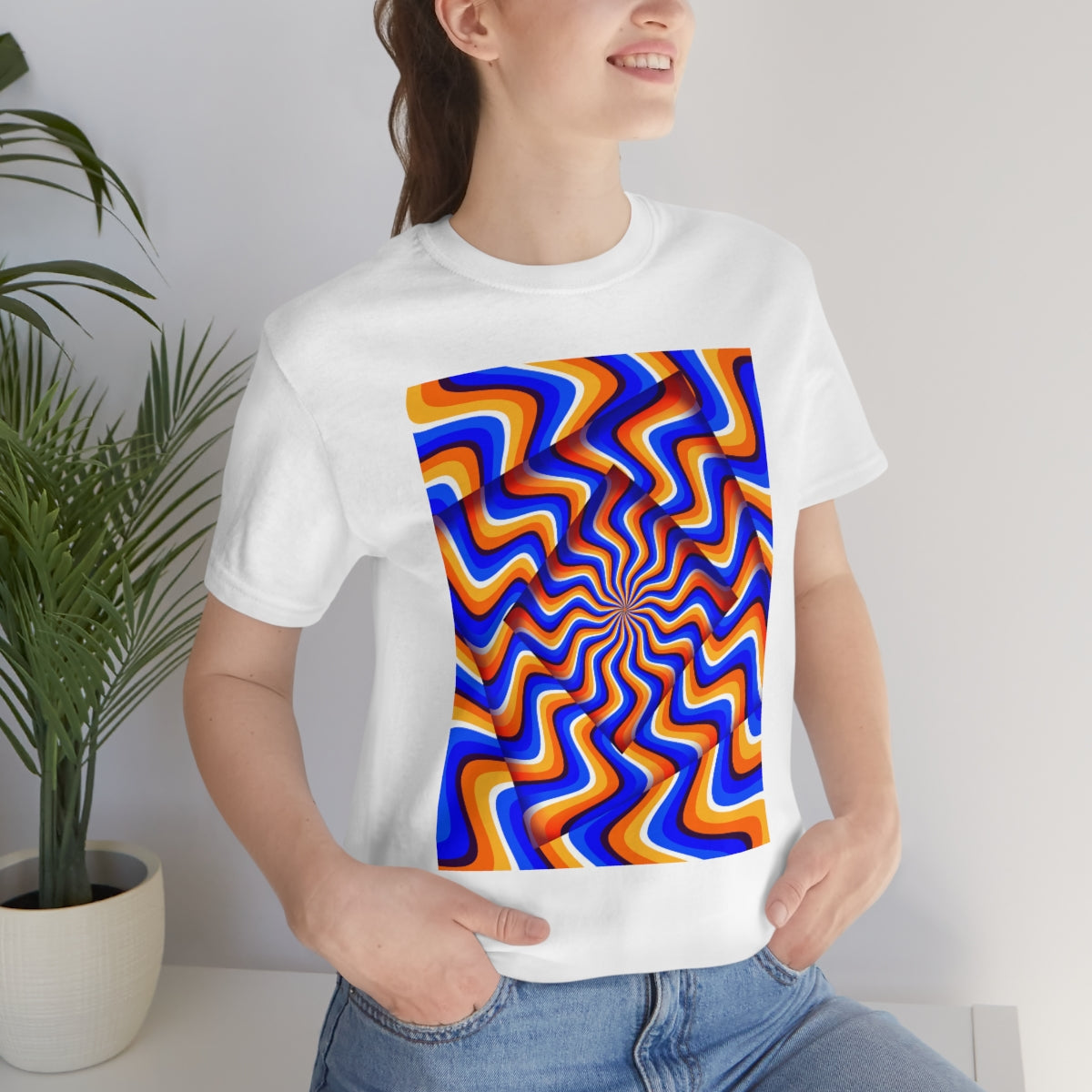 Unisex Jersey Short Sleeve Tee "Optical illusion Abstract turned frames"