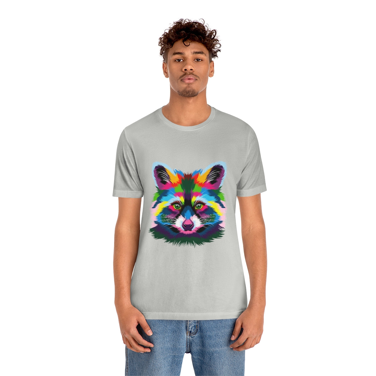 Unisex Jersey Short Sleeve Tee "Abstract colorful raccoon"