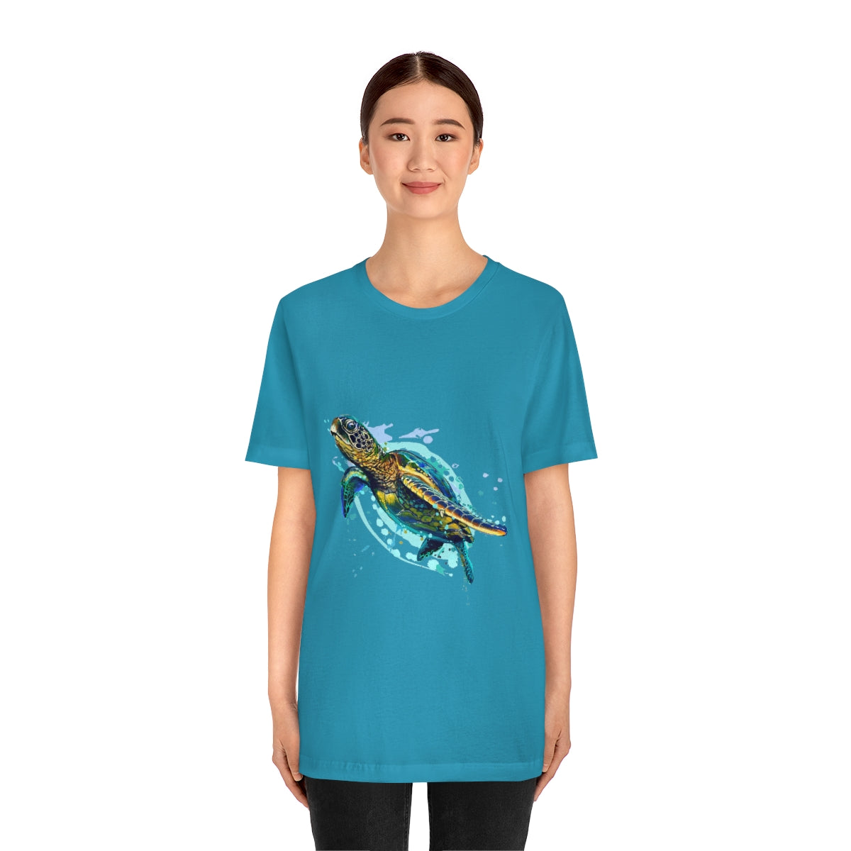 Unisex Jersey Short Sleeve Tee "Sea colorful turtle"