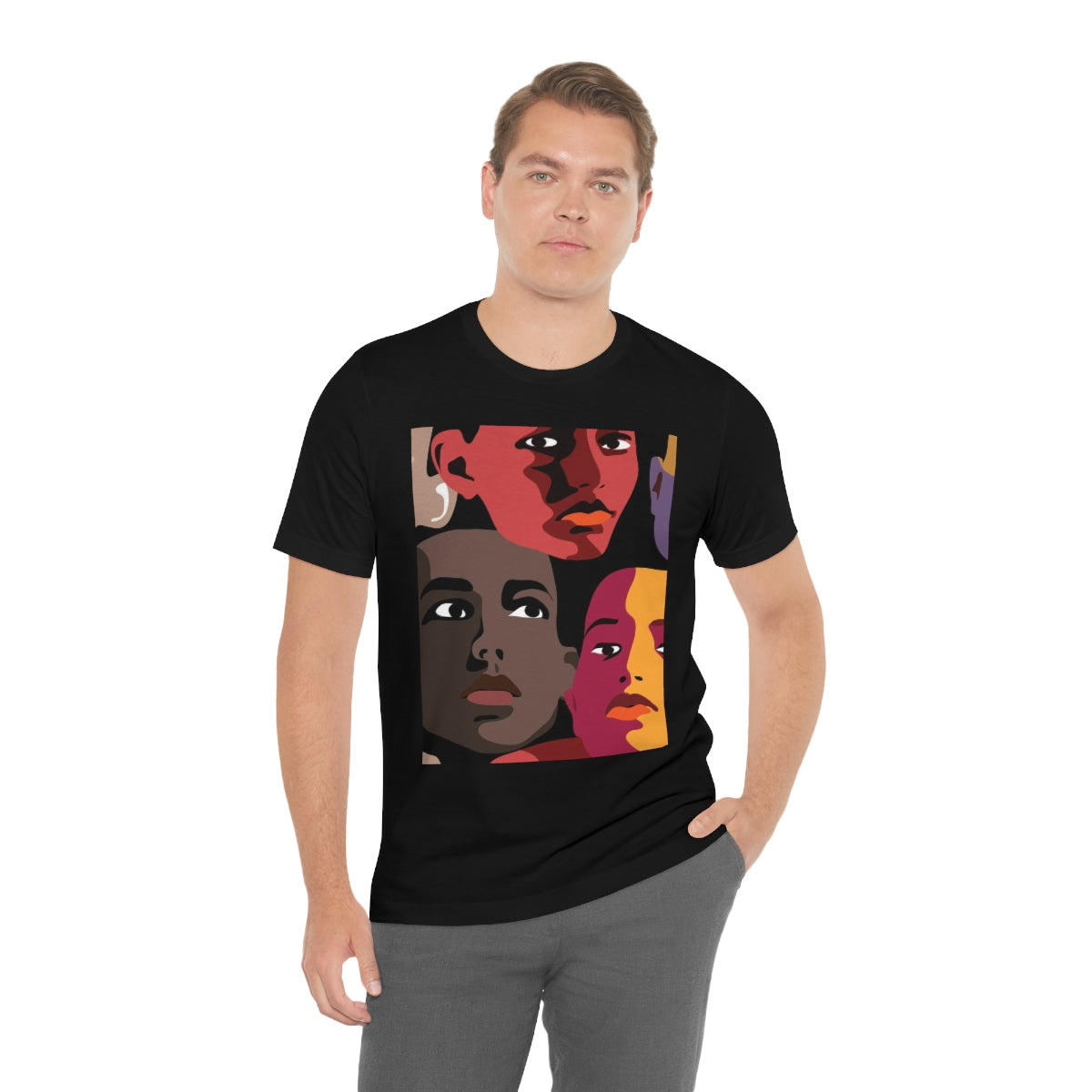 Unisex Jersey Short Sleeve Tee "Faces"