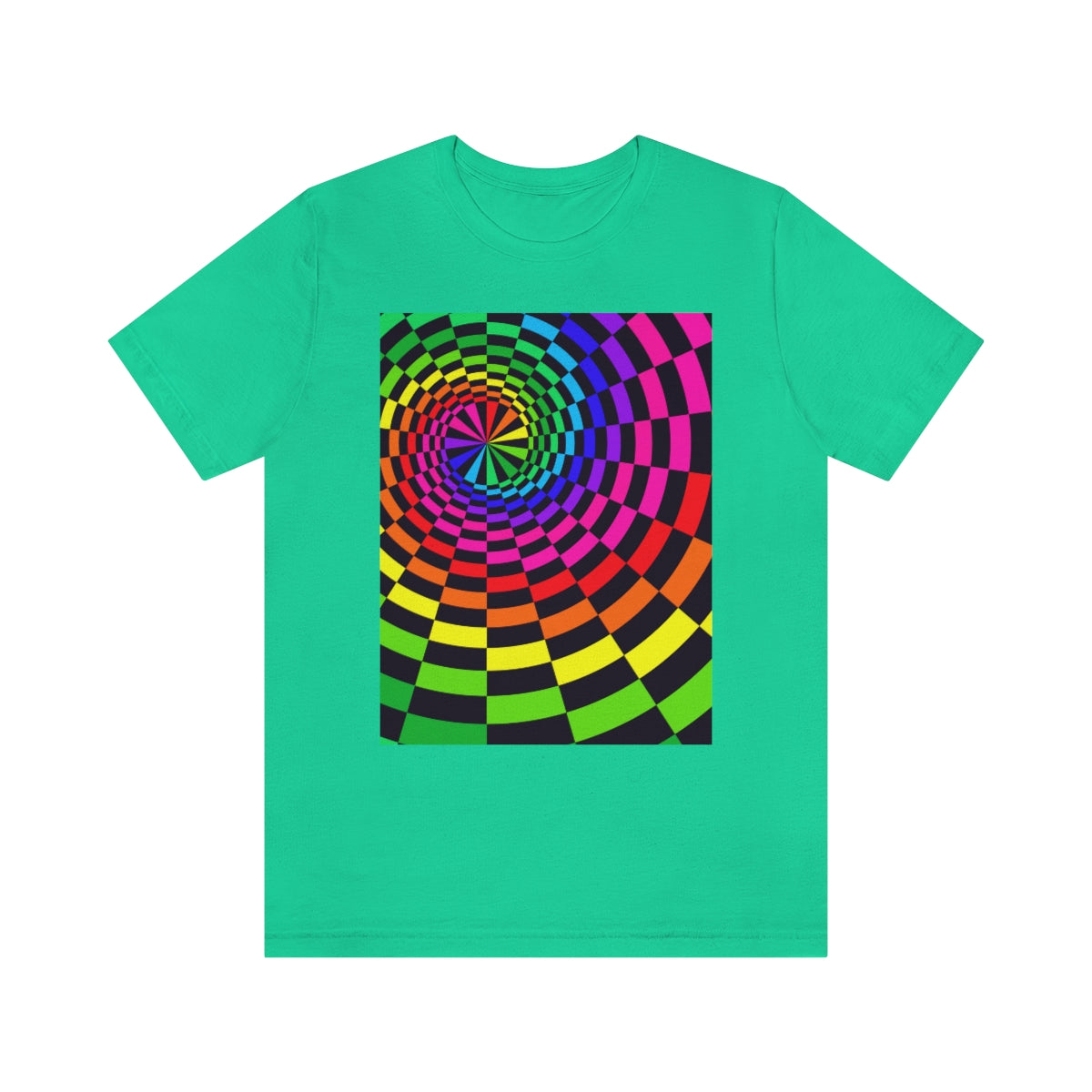Unisex Jersey Short Sleeve Tee "Optical illusion Black Spirals of the Rectangles"