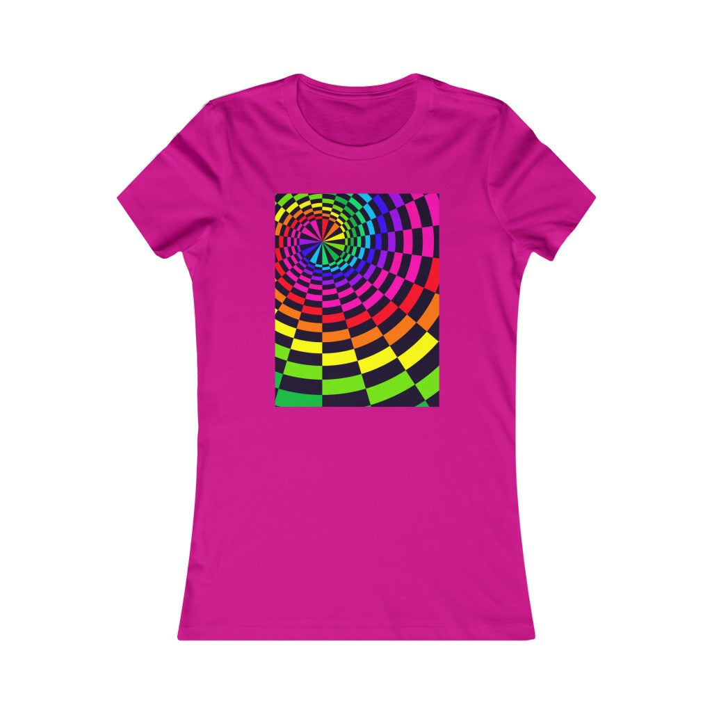 Women's Favorite Tee "Optical illusion Black Spirals of the Rectangles"