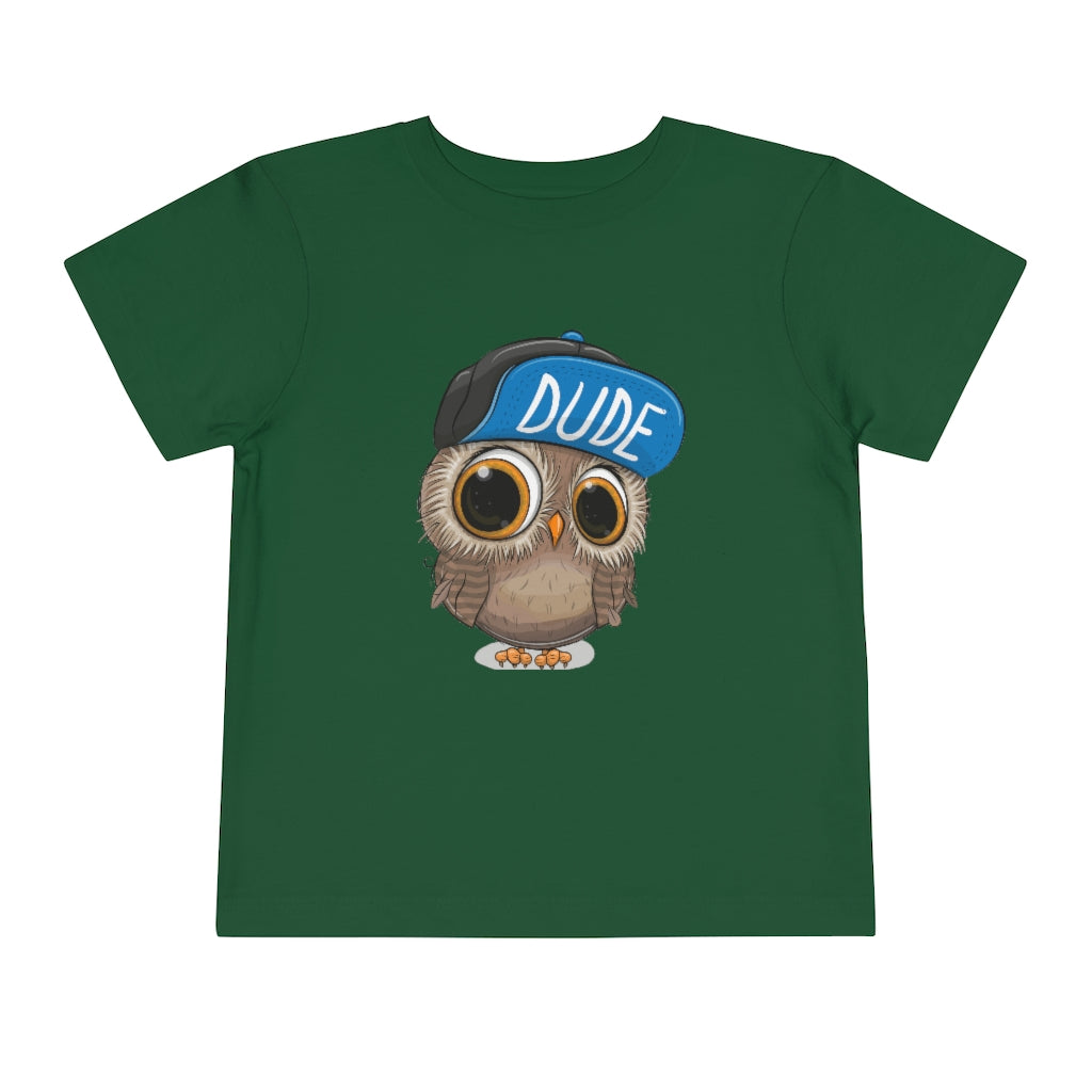Kids Short Sleeve Tee "Cute Cartoon Owl in a cap "