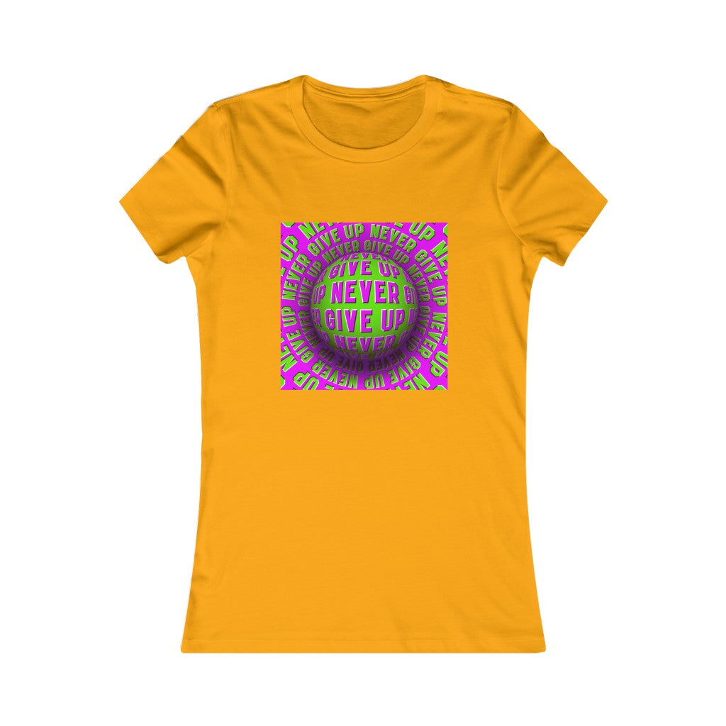 Women's Favorite Tee "Optical illusion Never give up"