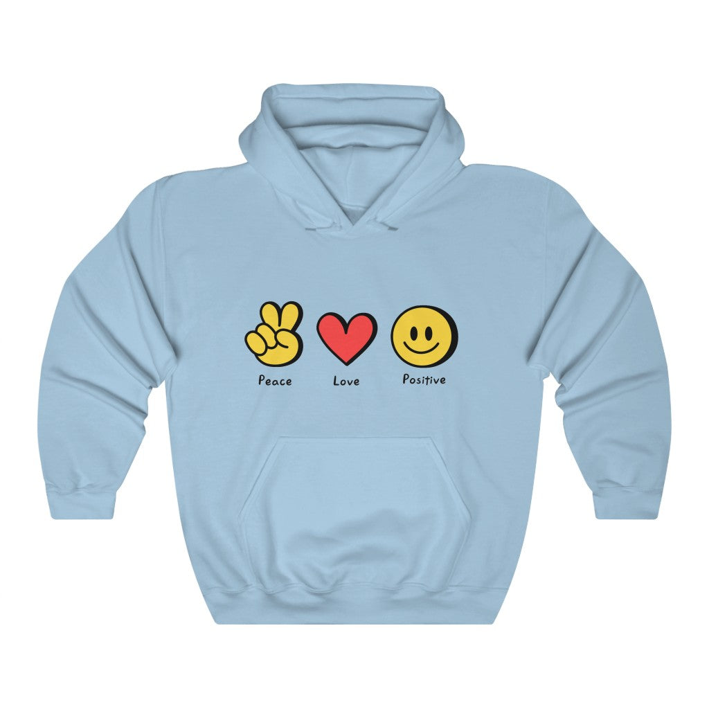 Unisex Heavy Blend™ Hooded Sweatshirt "Peace, love, positive"