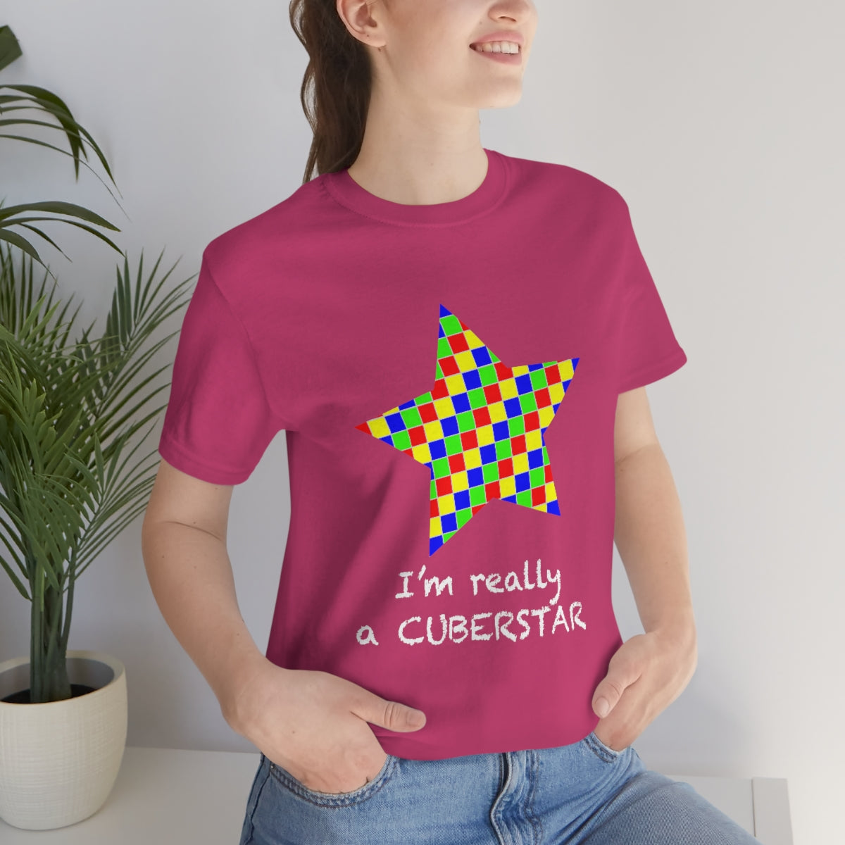 Unisex Jersey Short Sleeve Tee "I'm really a cuberstar"