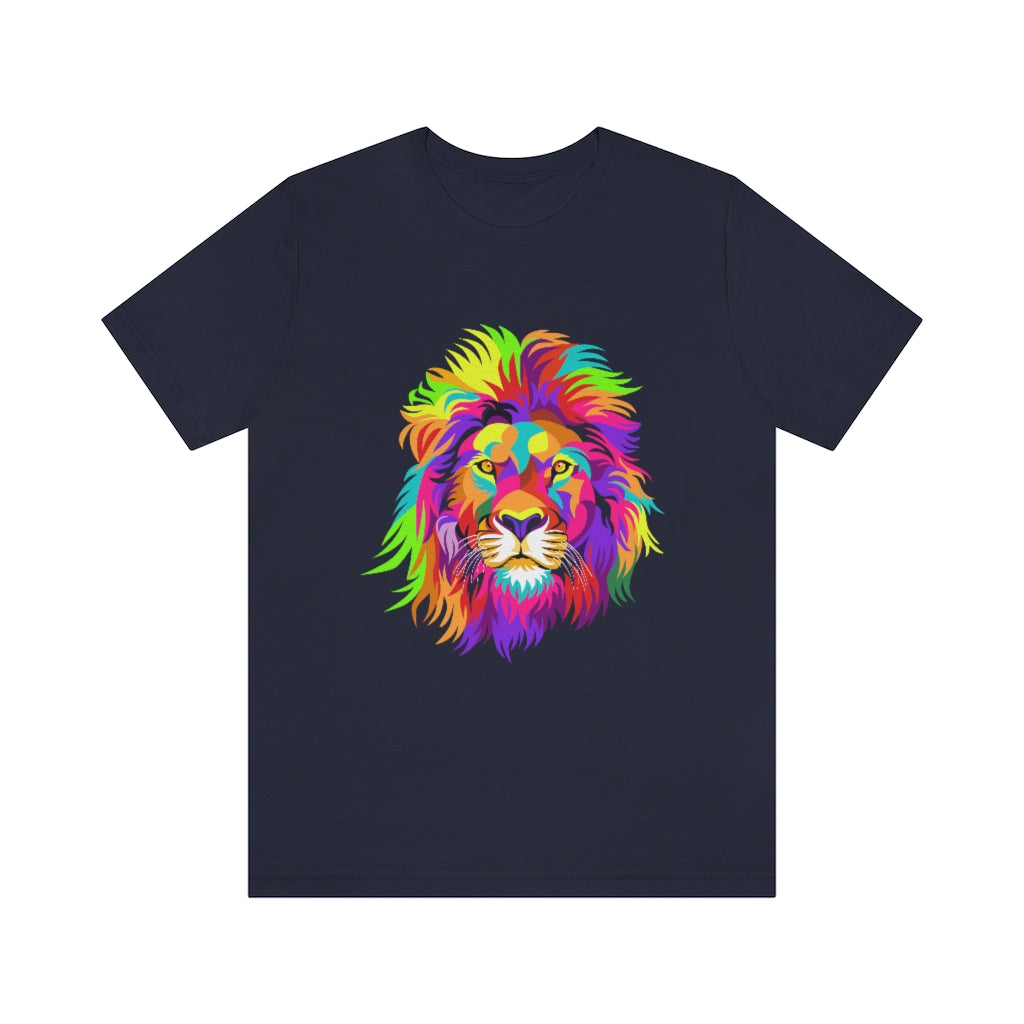 Unisex Jersey Short Sleeve Tee "Colourful lion"