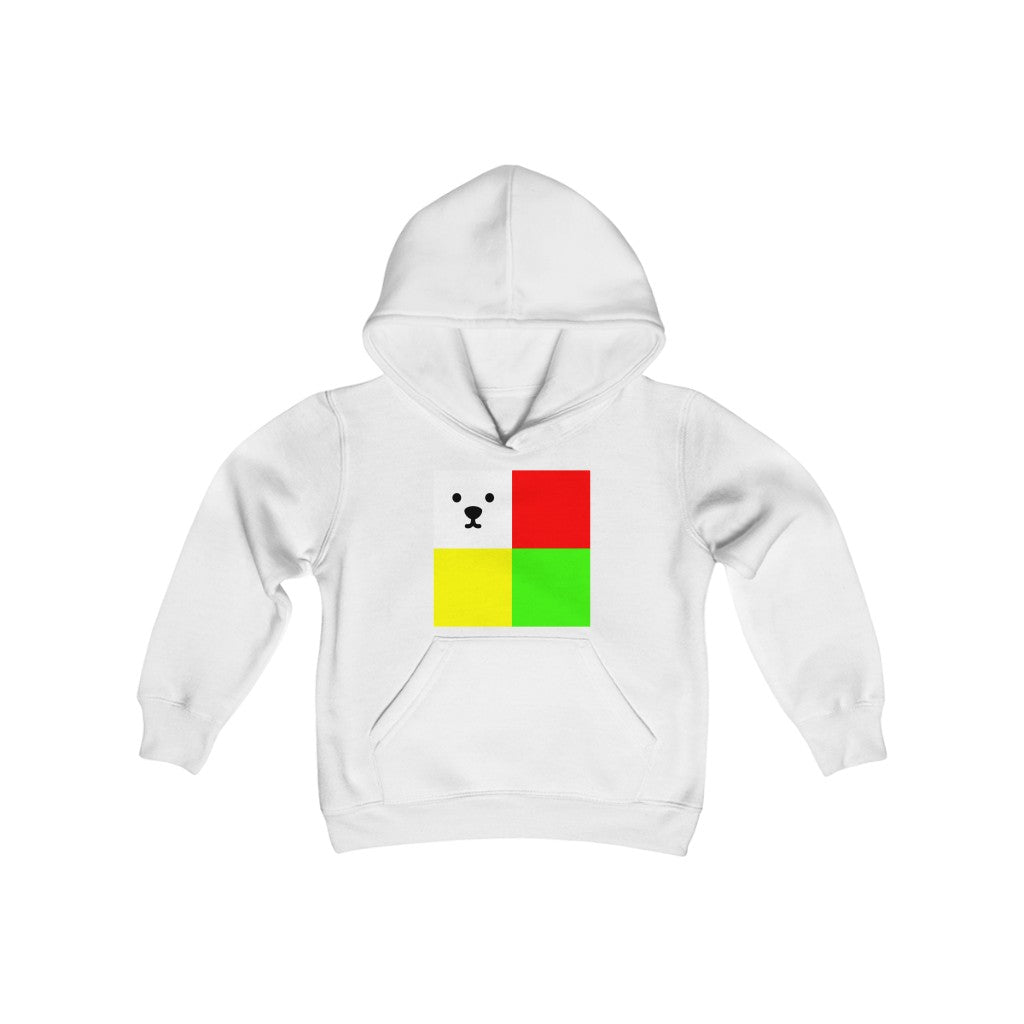 Youth Heavy Blend Hooded Sweatshirt "CuBeArea big logo"