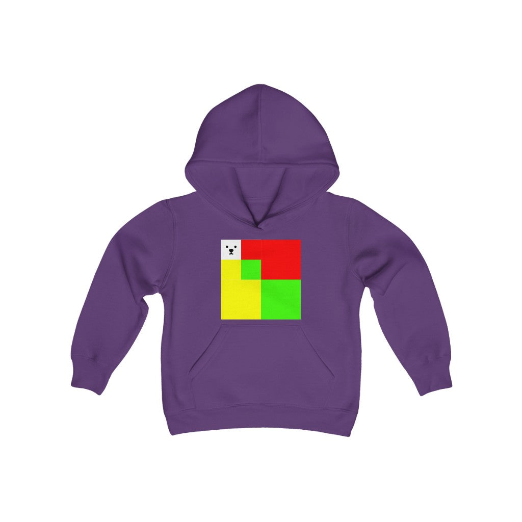 Youth Heavy Blend Hooded Sweatshirt "CuBeArea abstract"